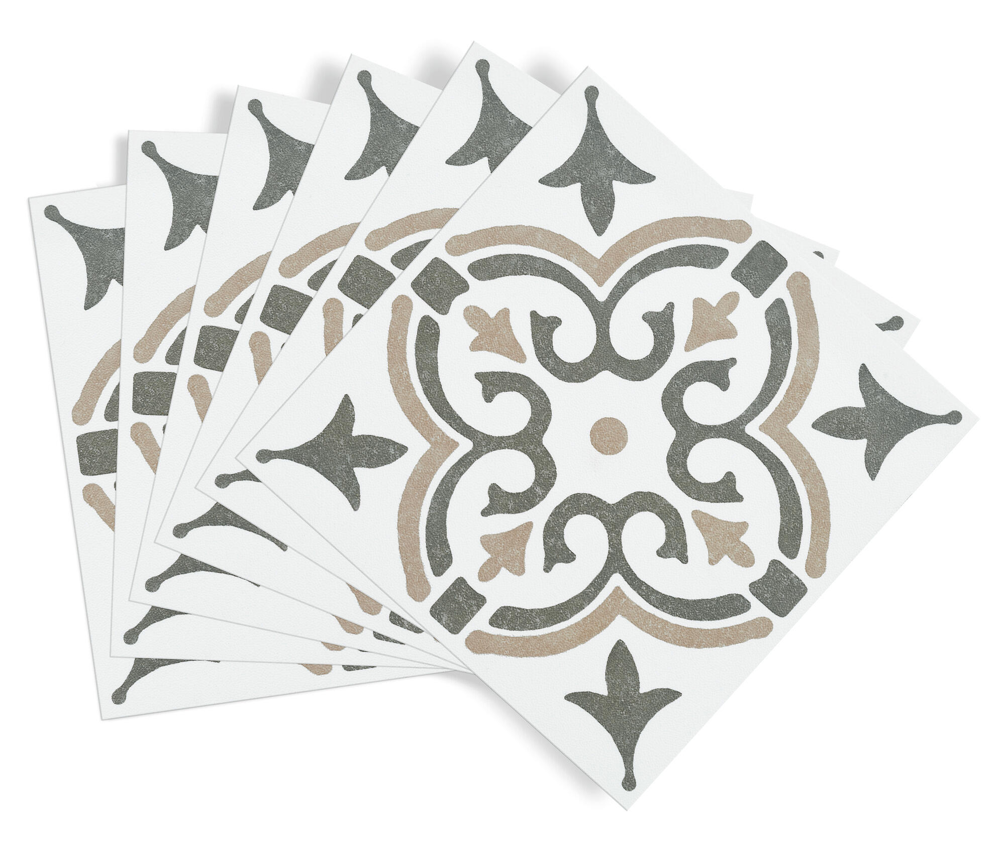 Lot de 6 crédences adhésives Jamila, vert, 15.2 cm x 15.2 cm - 5