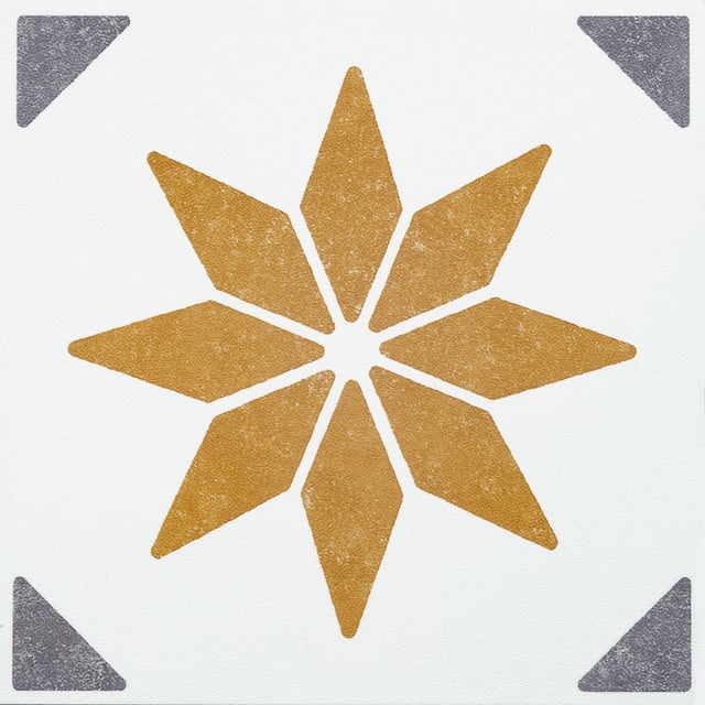 Lot de 6 crédences adhésives Alia, jaune, 15.2 cm x 15.2 cm