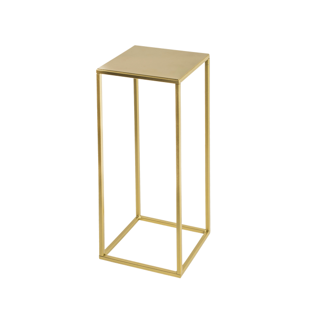 Kwietnik osłonka stojak Evron 19x19x47 cm złoty metalowy loft