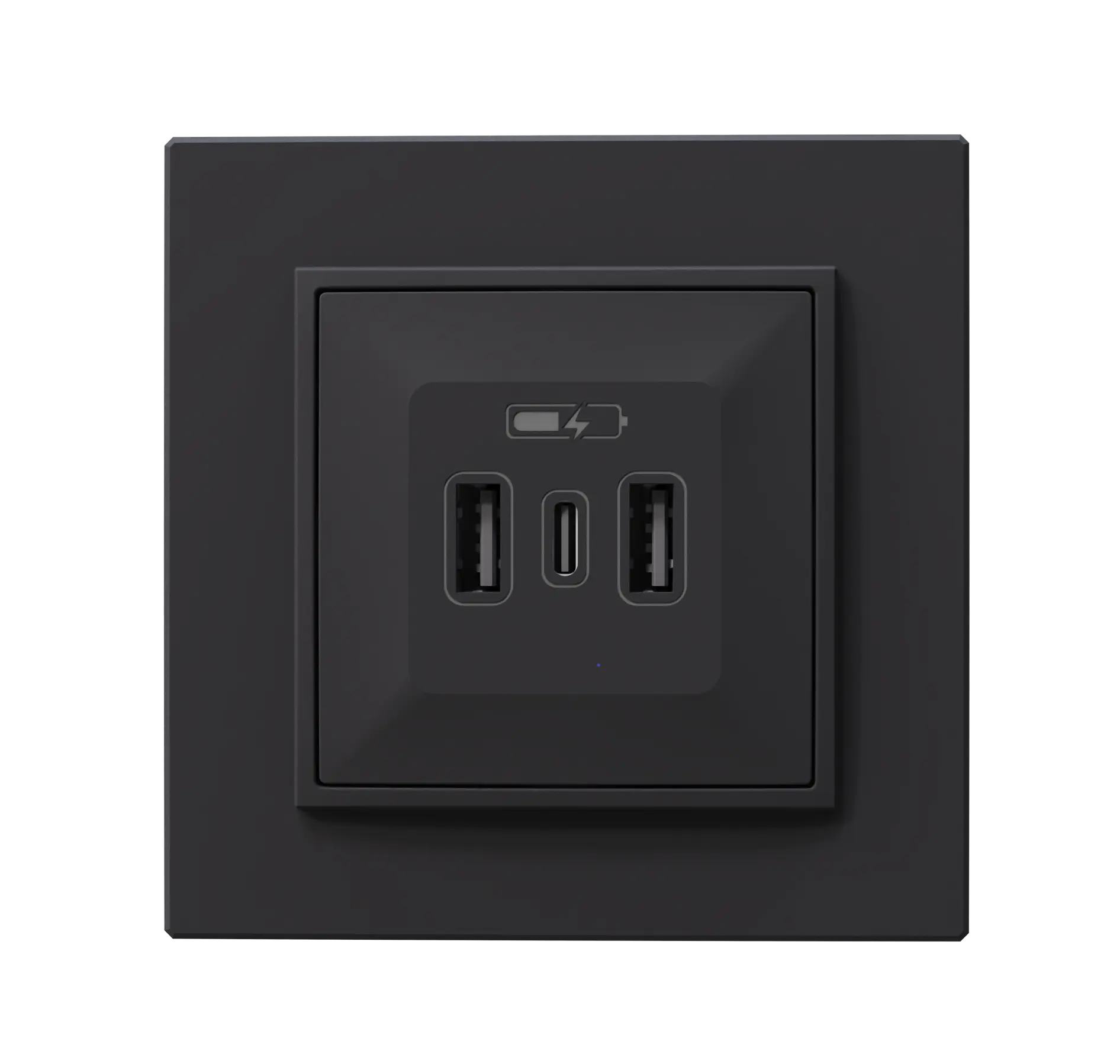 Gniazdo USB 2xA i C FLAVIA Czarny ELEKTRO-PLAST