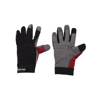 Guantes De Trabajo Con Látex - Pack De 12 Pares, Talla 07, Color Rojo Y Negro (Para Montaje, Mecánica, Construcción Y Jardinería)