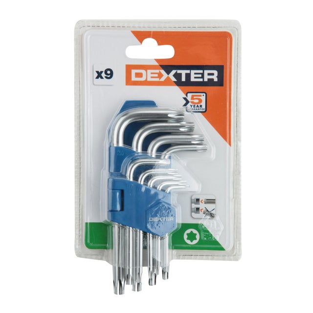 Jeu de 9 clés Torx DEXTER