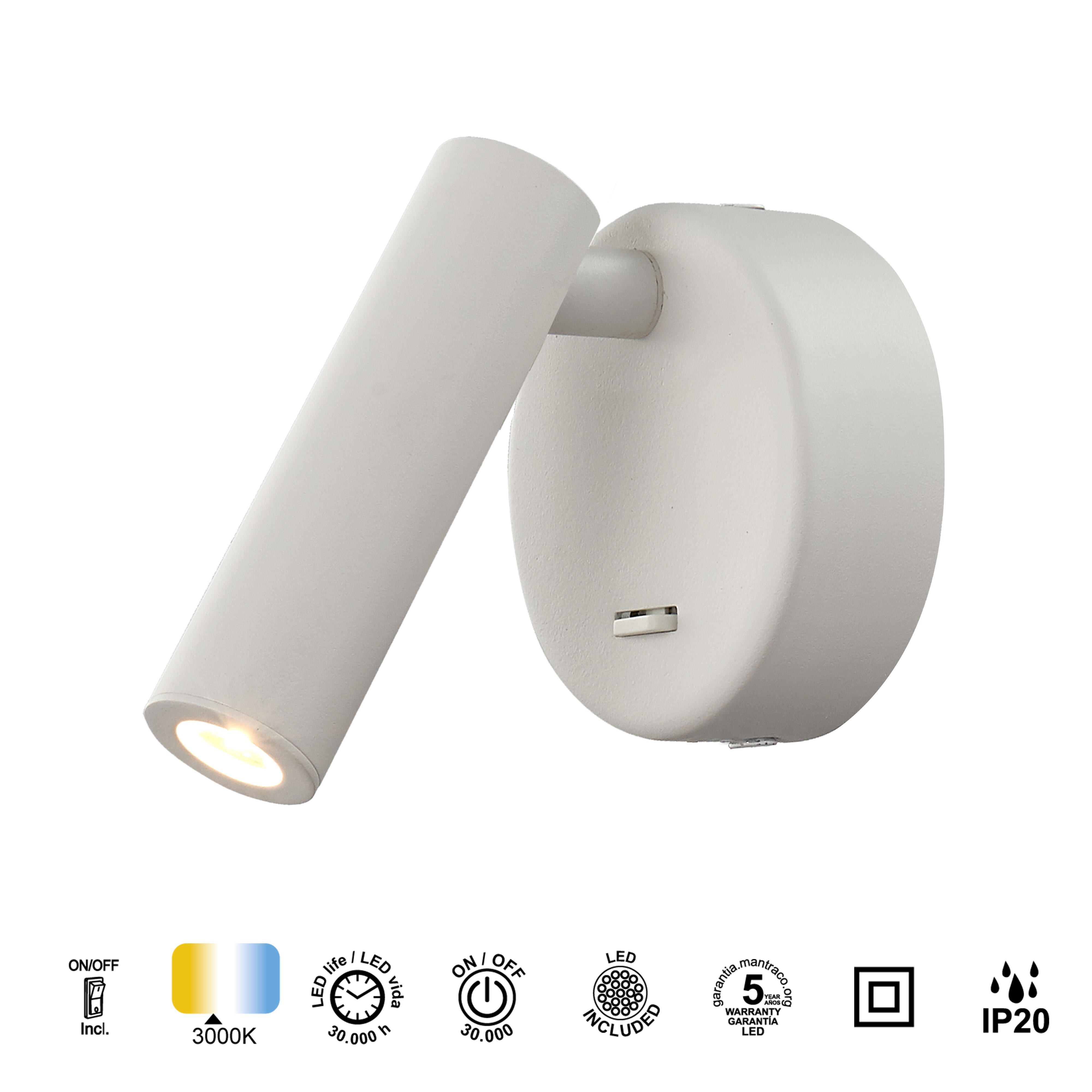 Candeeiro de parede LED PERA 30W 1 LUZ BRANCO - 7