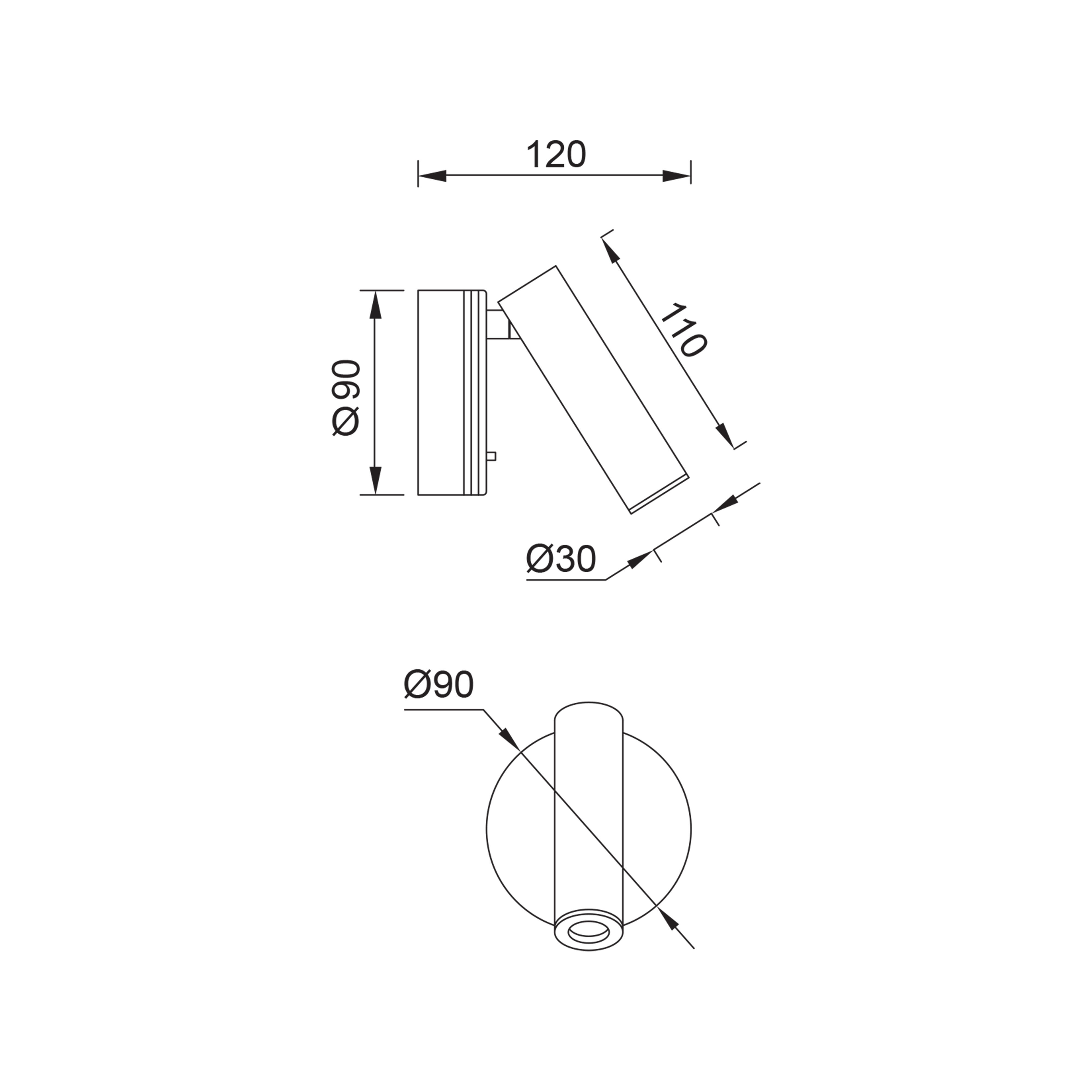 Candeeiro de parede LED PERA 30W 1 LUZ BRANCO - 6