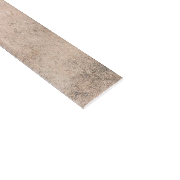 Rodapié porcelánico Rosas 33.3x8 cm piedra gris
