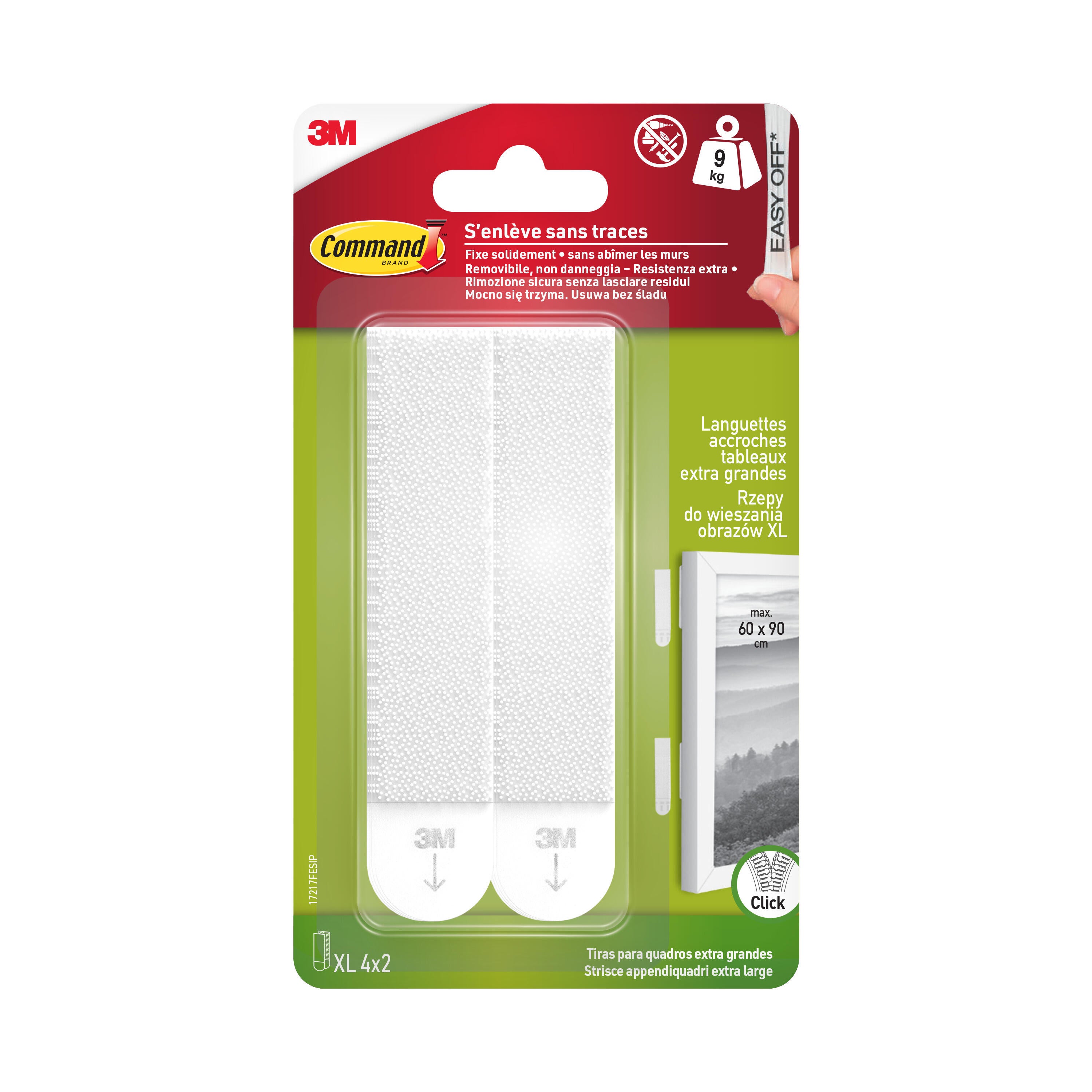 Lot De 24 Languettes De Fixation Adhésives Blanches Tableaux Déco COMMAND | Leroy Merlin