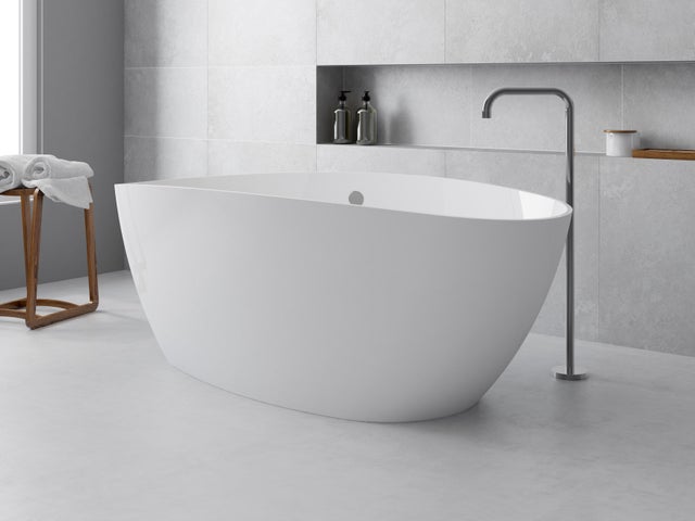 Vasca Stori bianco opaco 157X70 cm con troppo pieno dx