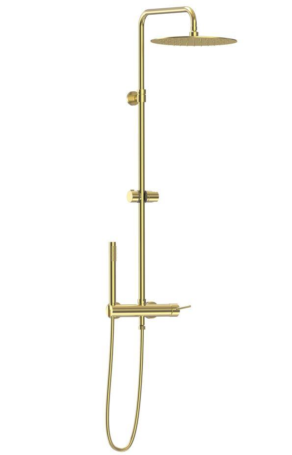 Columna de ducha monomando ESSEBAGNO Envol oro cepillado - 2