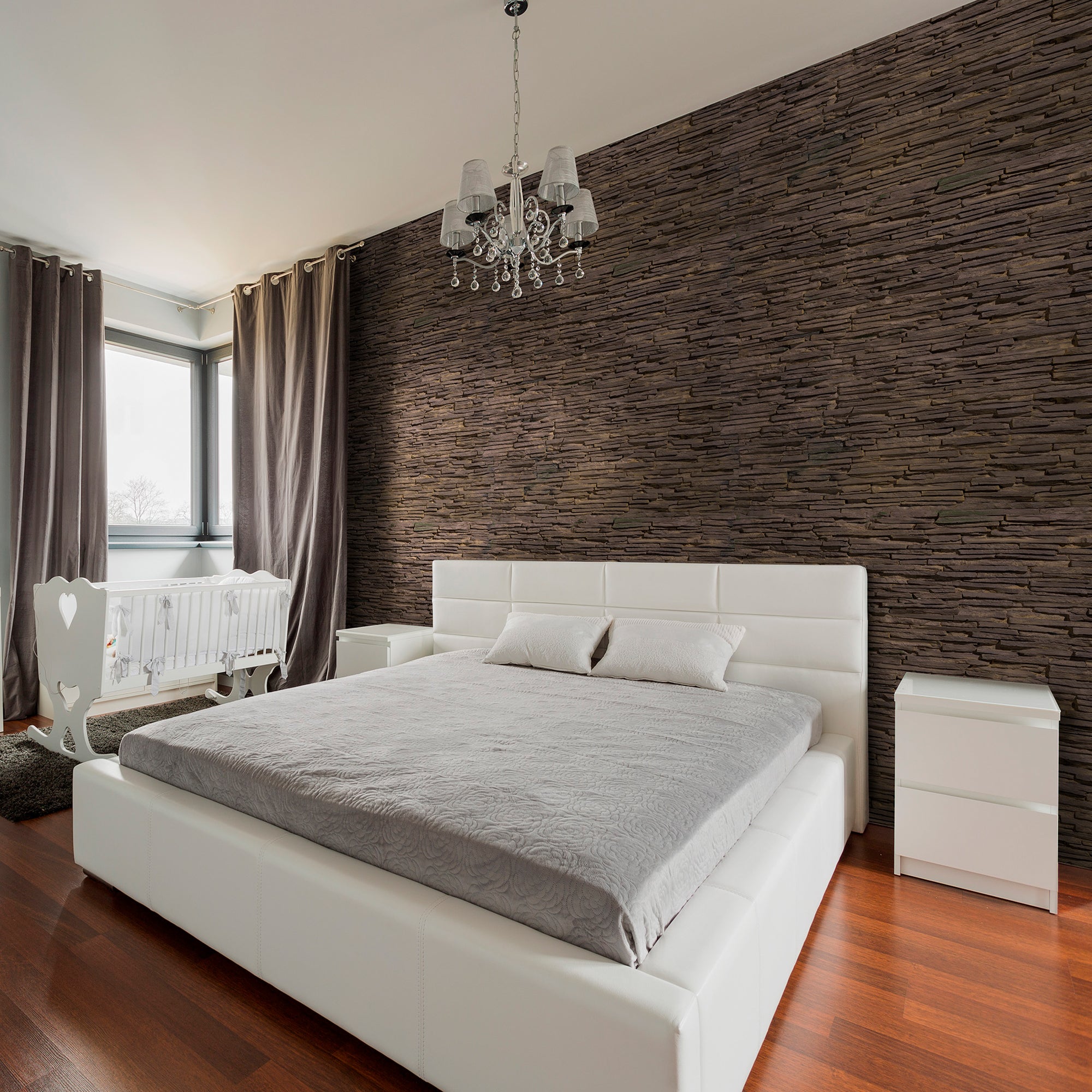 Panel decorativo bricopol deco laja fina negro 118x93 cm