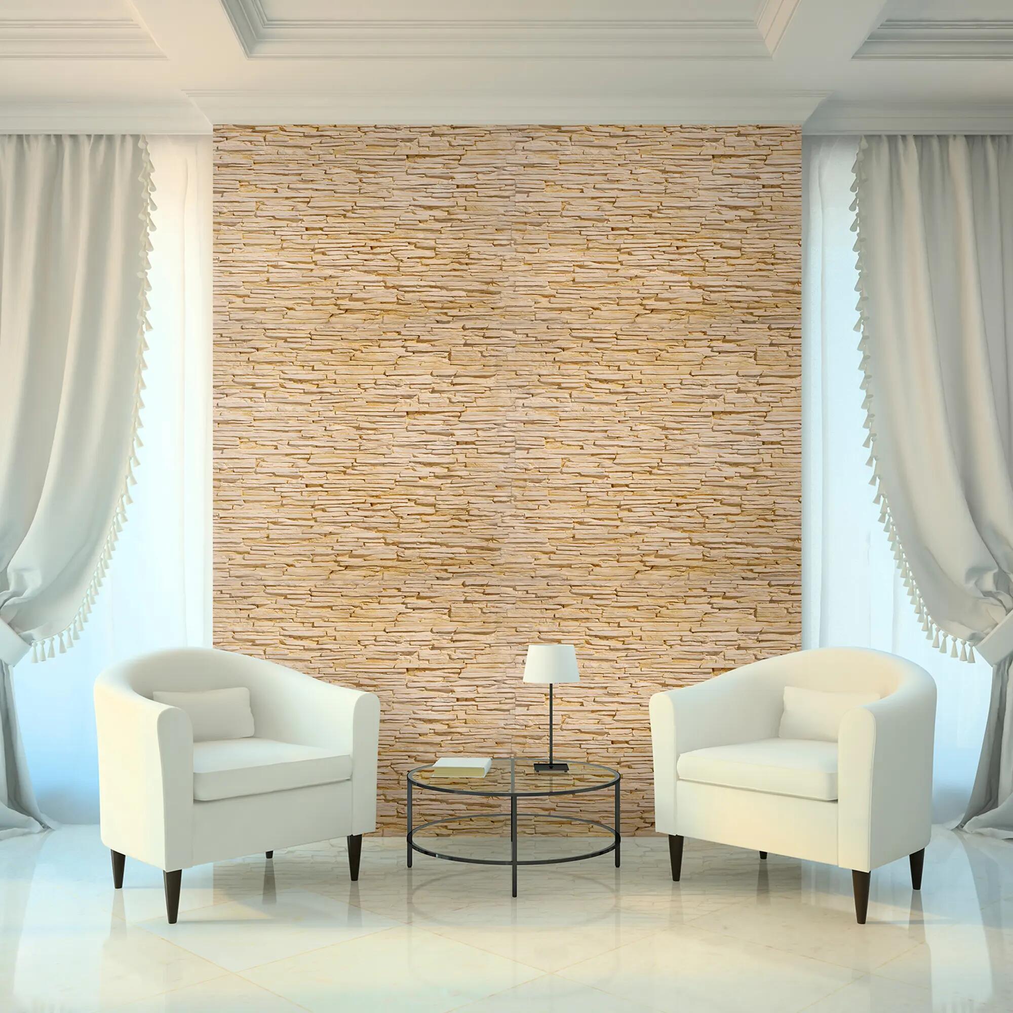 Panel decorativo bricopol legend laja fina ocre 118x93 cm