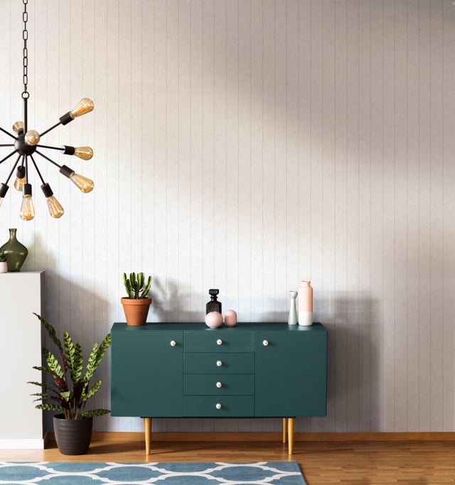 Papier peint intissé Iconic Shades rayure argent