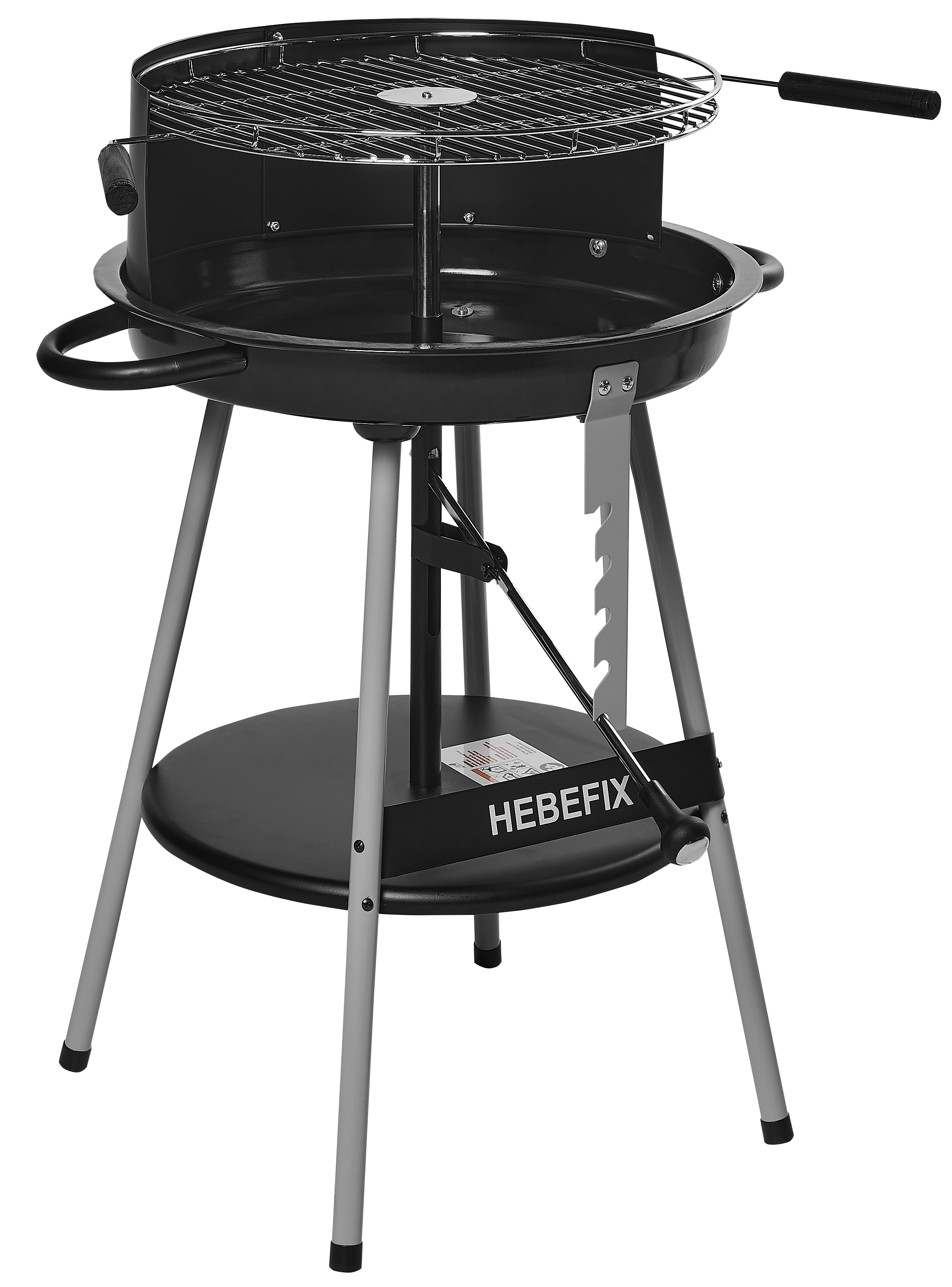 Grill węglowy śr.47 cm z półką Hebefix Activia - 2