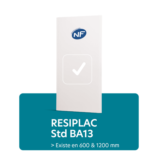 Plaque de plâtre NF BA13 H.250 x l.120 cm, standard RESI Leroy Merlin — free download