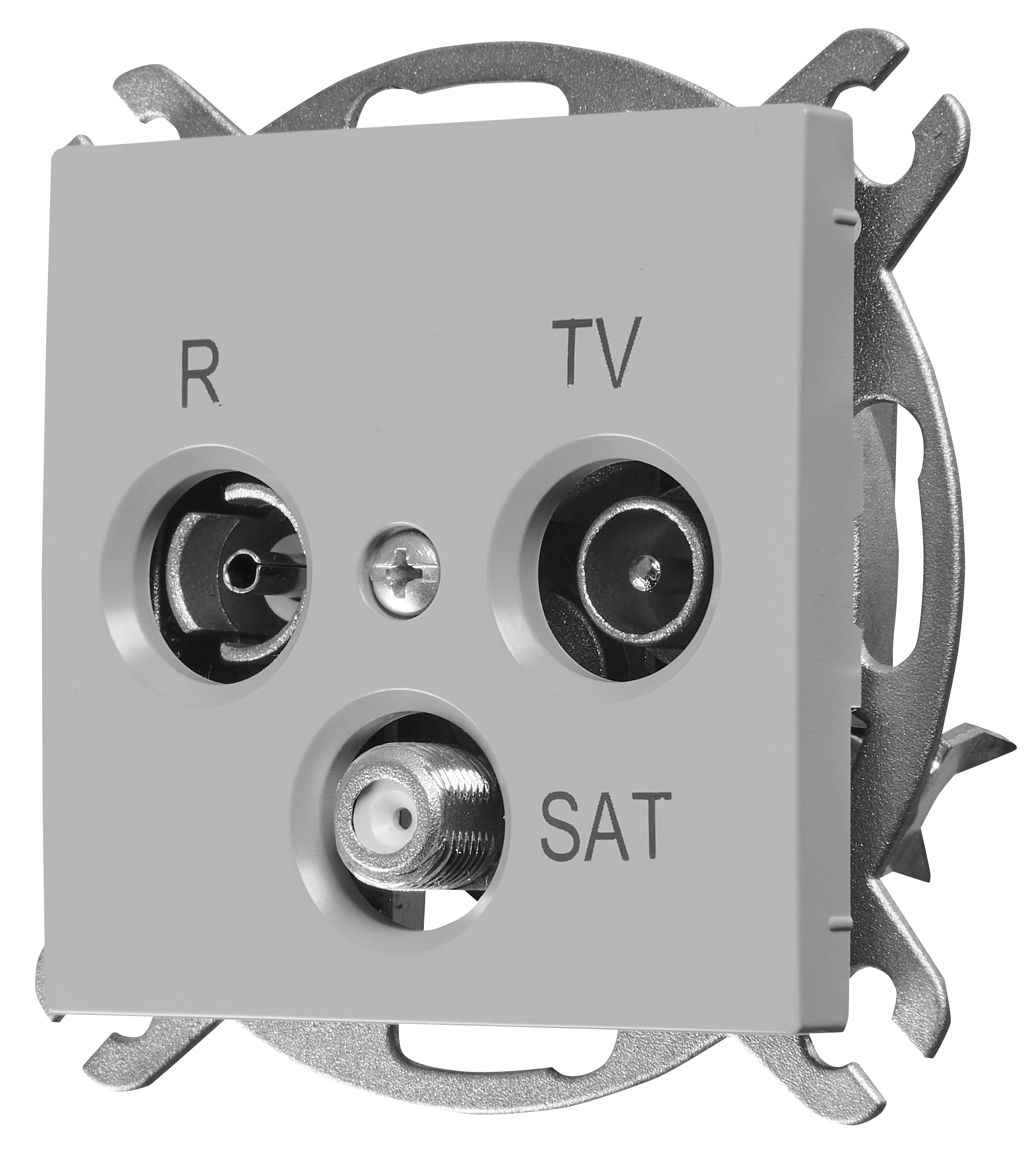 Gniazdo RTV / SAT / RJ45 FLAVIA Szary mat ELEKTRO-PLAST