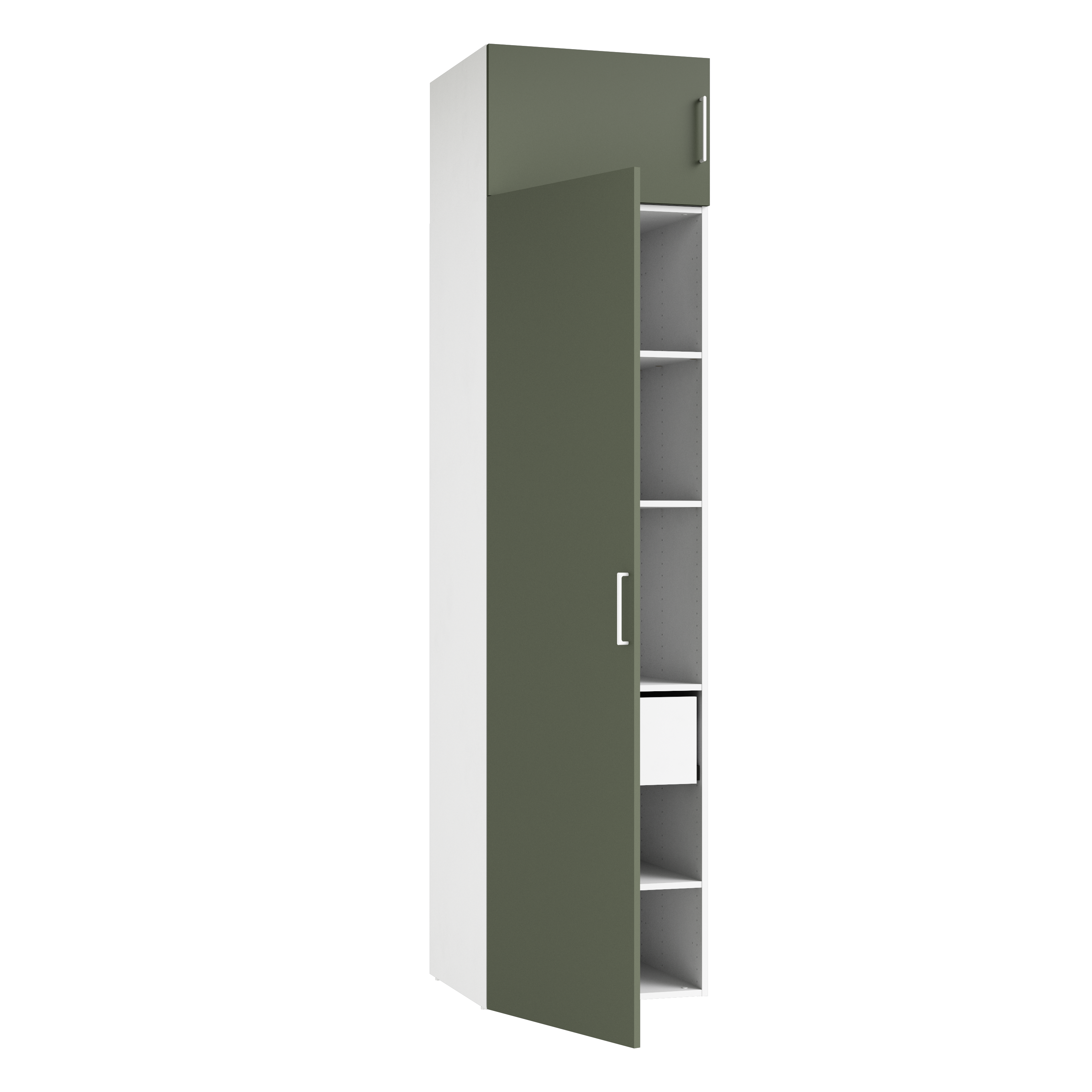 Meuble de rangement SPACEO Evo'M, vert / blanc H.243.2 x l.60 x P.54 cm
