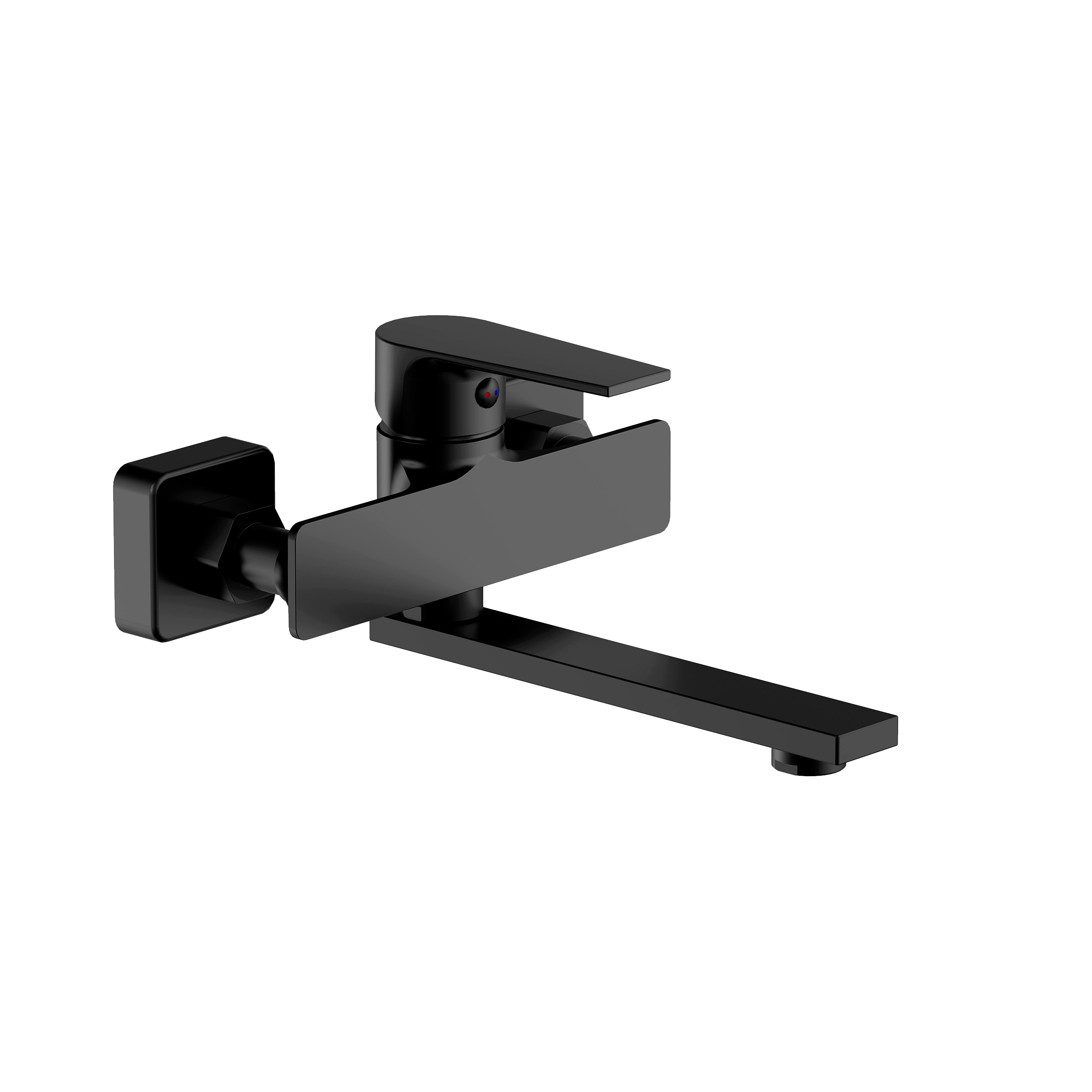 Bateria umywalkowa ścienna czarna 12 cm Alto Sensea