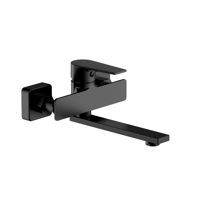 Bateria umywalkowa ścienna czarna 12 cm Alto Sensea