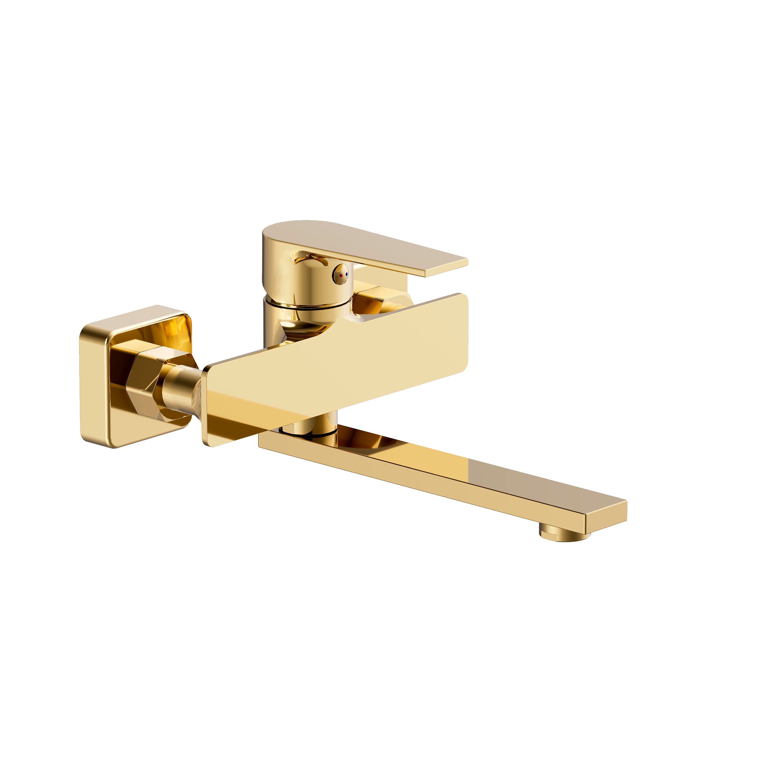 Bateria umywalkowa ścienna złota 12 cm Alto Sensea