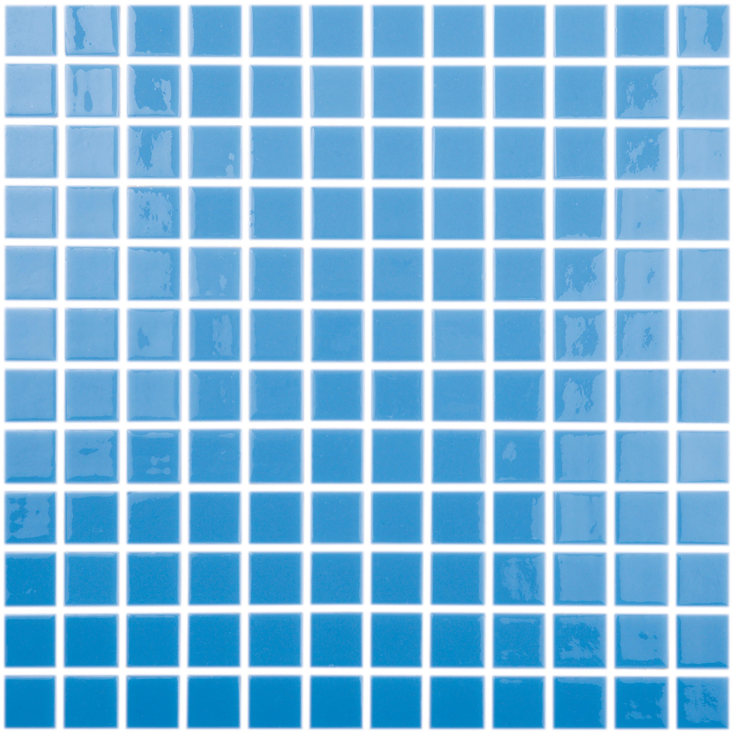 Gresite liso puntos brillante 39.6x31.5 cm azul