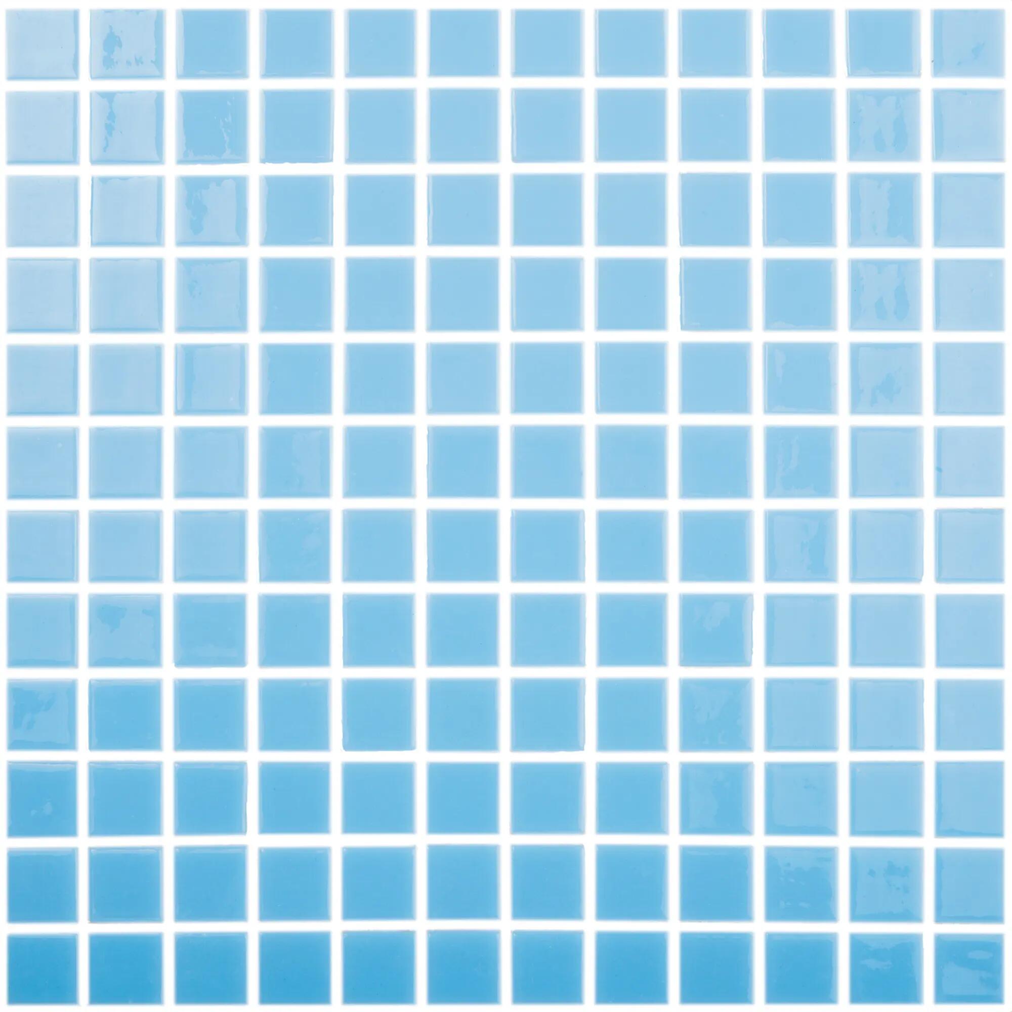 Gresite liso puntos brillante 39.6x31.5 cm azul