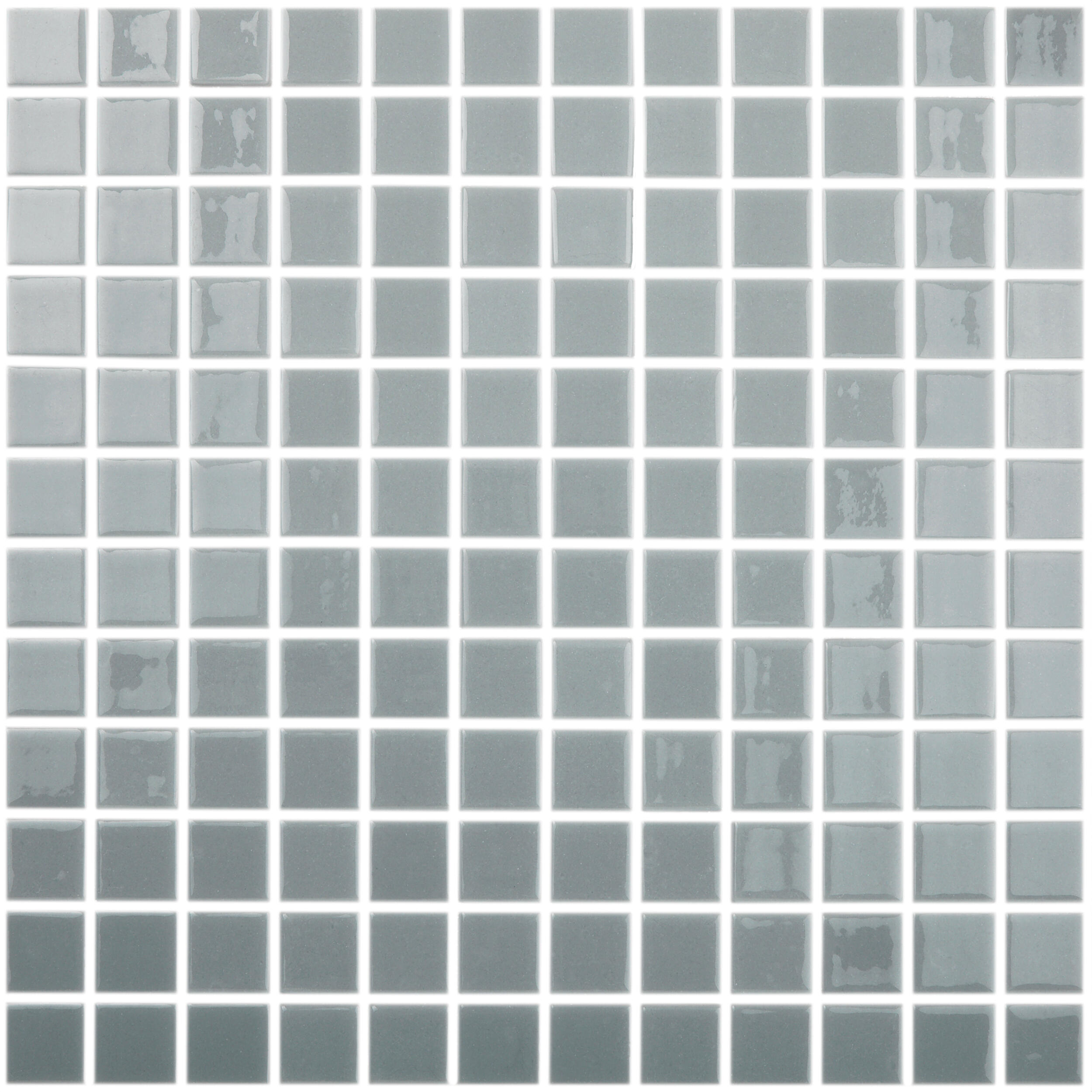 Gresite liso puntos brillante 39.6x31.5 cm gris / plata
