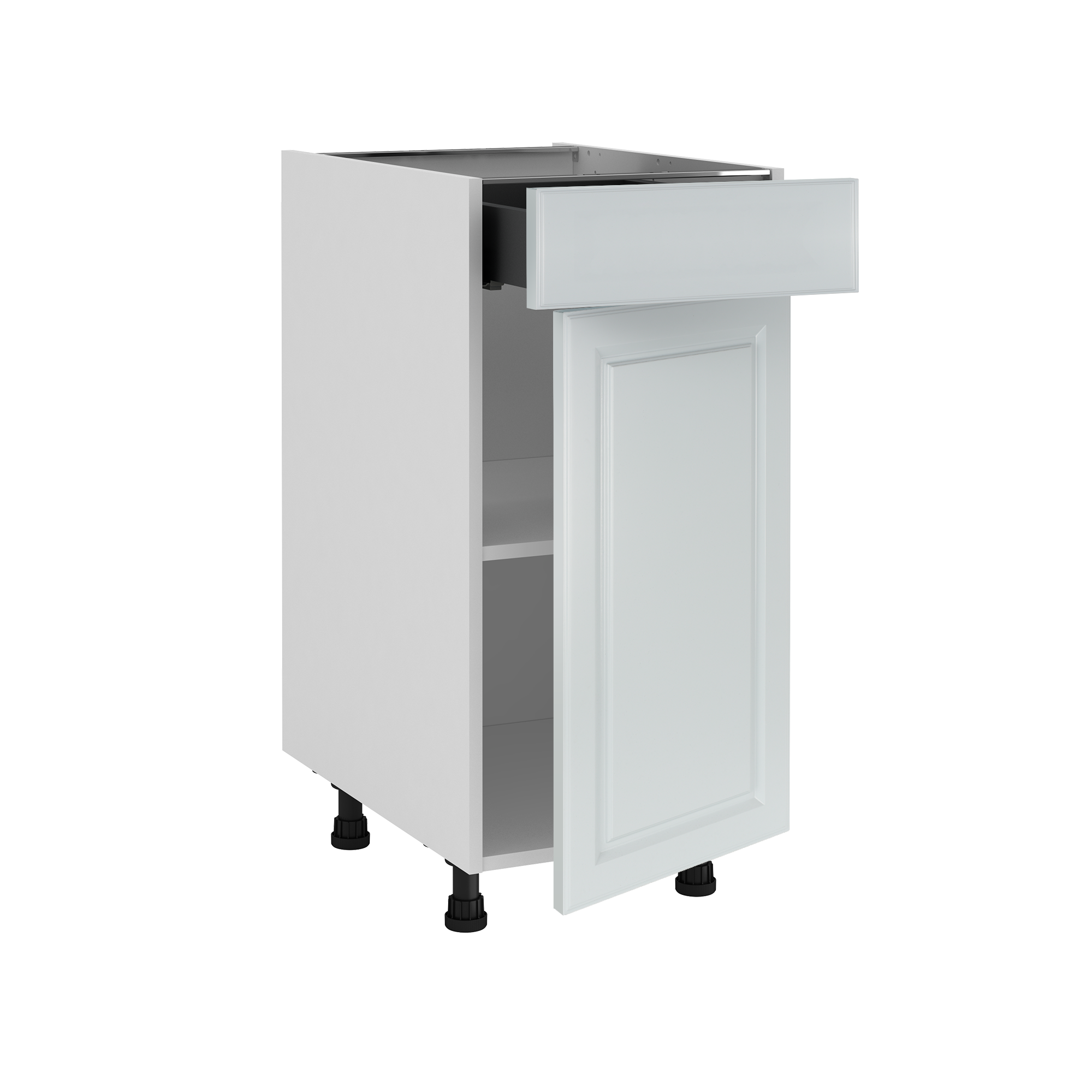 Mueble bajo de cocina delinia id oxford azul 76,8x40 cm 1pta 1 caj