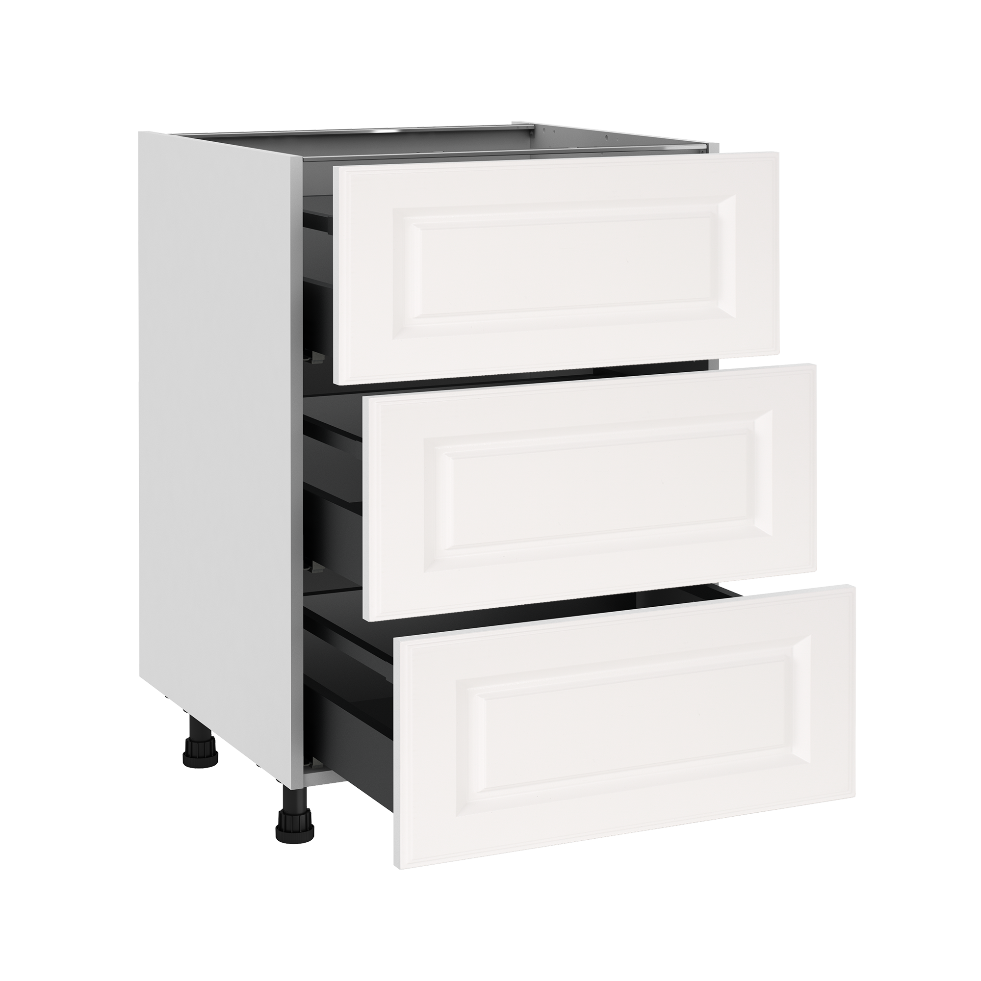 Mueble bajo de cocina delinia id oxford bl 76,8x45 cm 3 caj