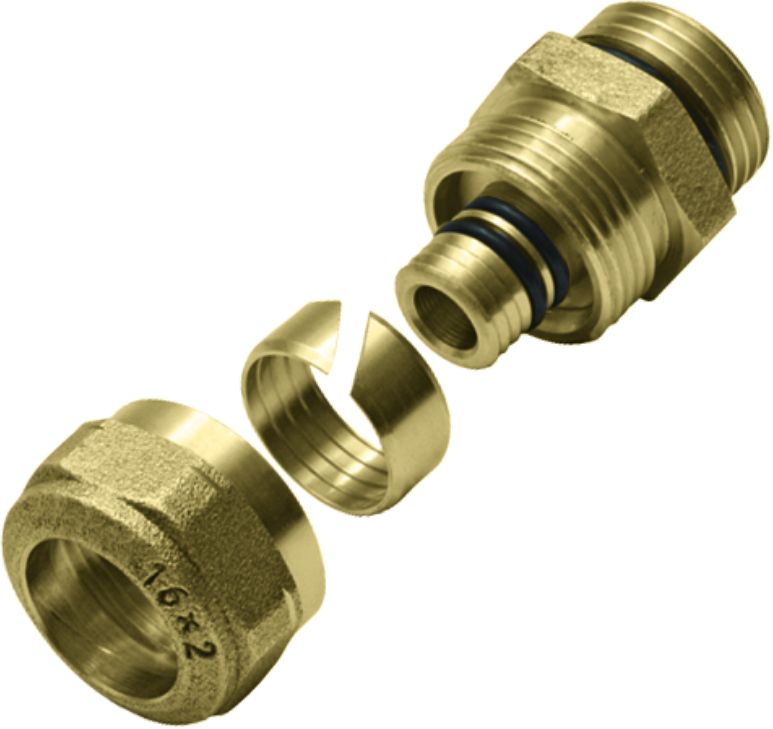 Złączka skręcana mosiężna GZ 1/2" 16 MM PERTAL KAN-THERM