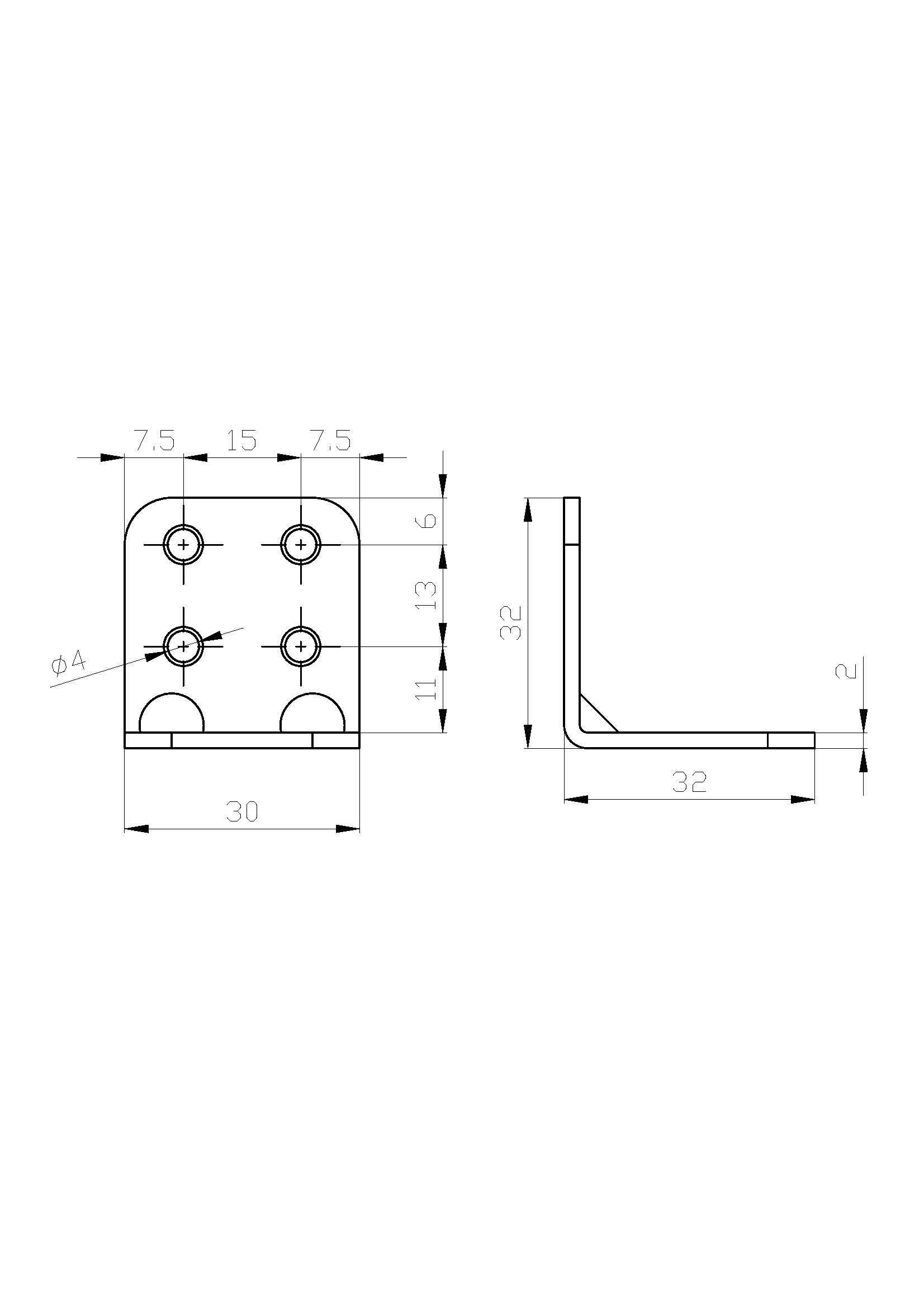Piastra angolare angolare a L, 200 mm x 200 mm x 30 mm, spessore 2,5 mm, in acciaio zincato giallo NA2 (confezione da 10) K11ABC