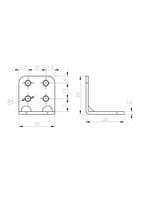 Piastra angolare angolare a L, 200 mm x 200 mm x 30 mm, spessore 2,5 mm, in acciaio zincato giallo NA2 (confezione da 10) K11ABC Piastra angolare angolare a L, 200 mm x 200 mm x 30 mm, spessore 2,5 mm, in acciaio zincato giallo NA2 (confezione da 10) K11ABC