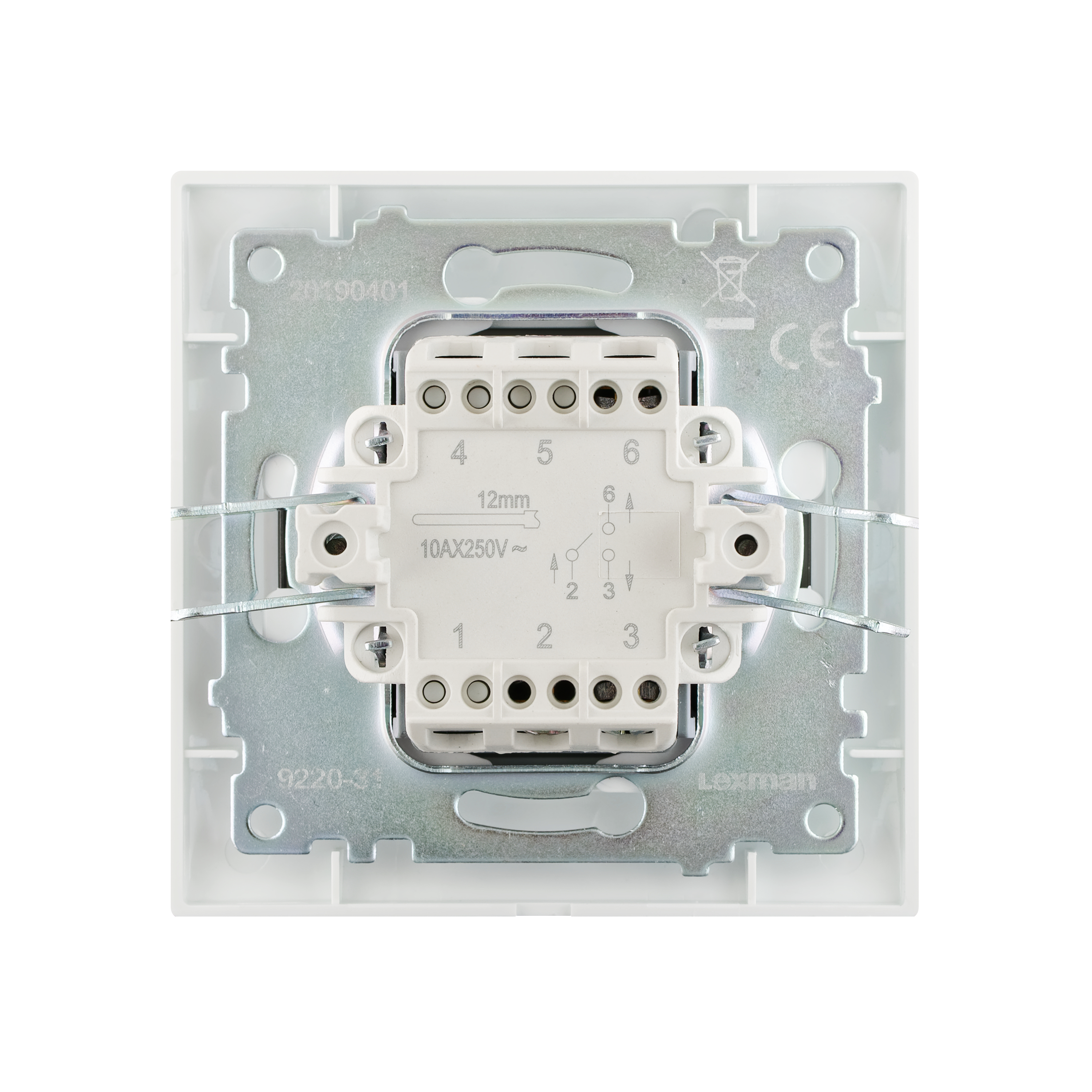 Włącznik pojedynczy schodowy LIKA biały LEXMAN - 4