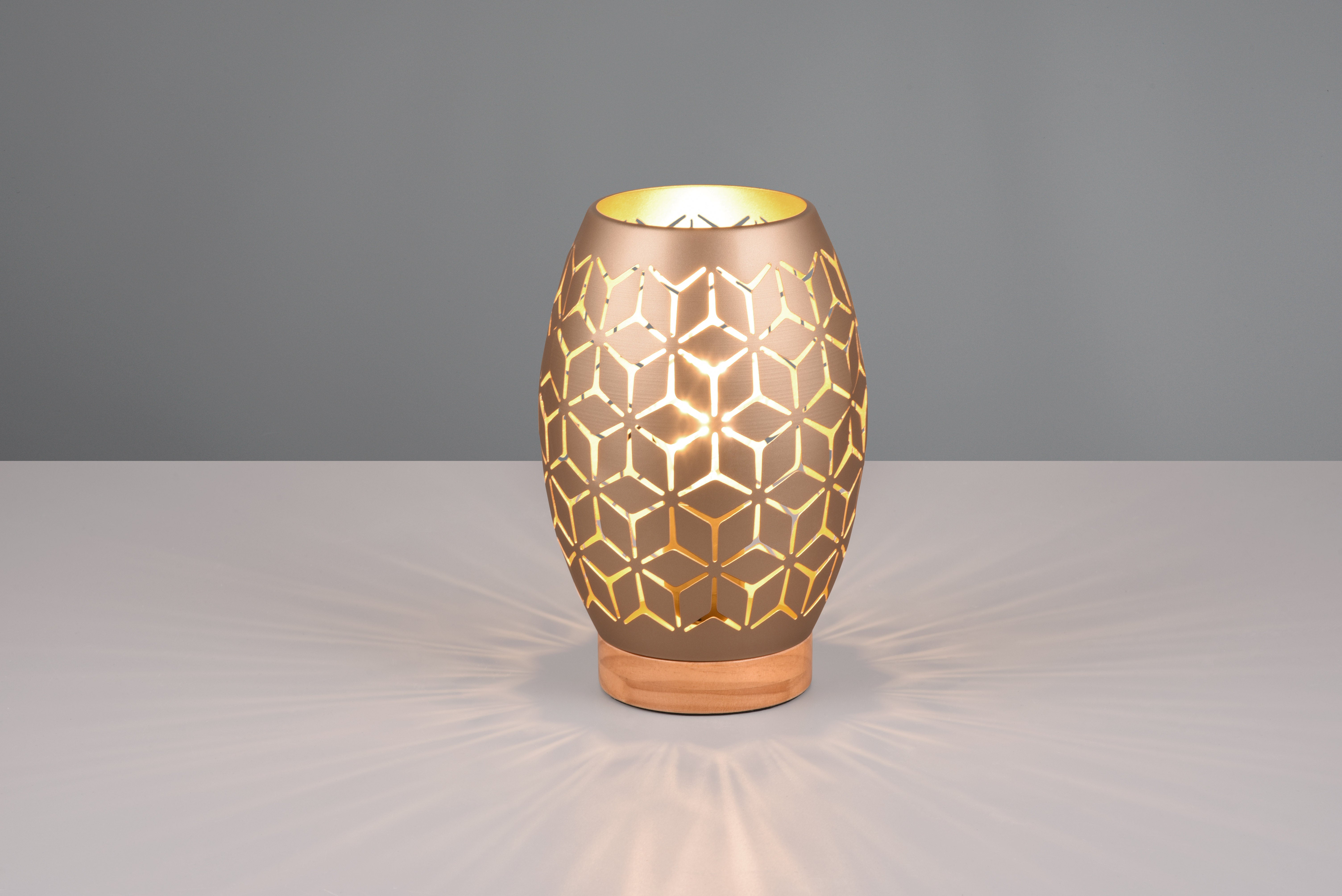 Candeeiro de mesa BIDAR E27 1 Luz  castanho metal - 2