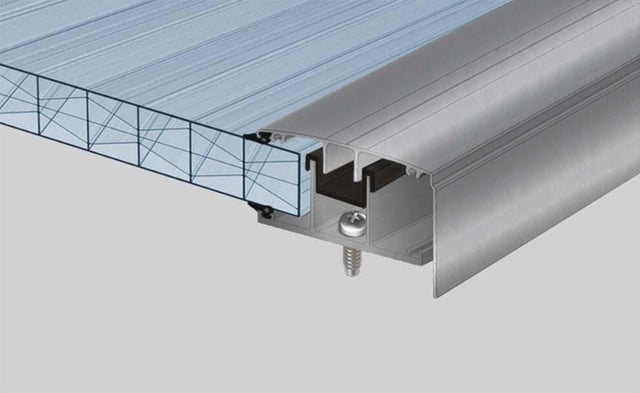 Profil jonction pour plaque polycarbonate ep. 16 mm, L.4 m