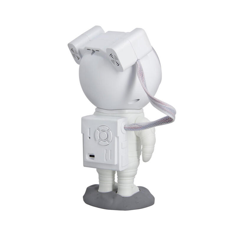Lámpara de mesa sin cable LED con modo luz nocturna Robot Astronauta XANLITE con estructura blanca pantalla blanca color cambiante CCT 2500K- 6700K - 8