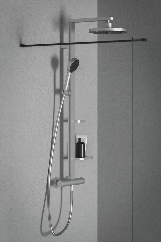 Colonna doccia con miscelatore Alu+ termostatica Matt Silver