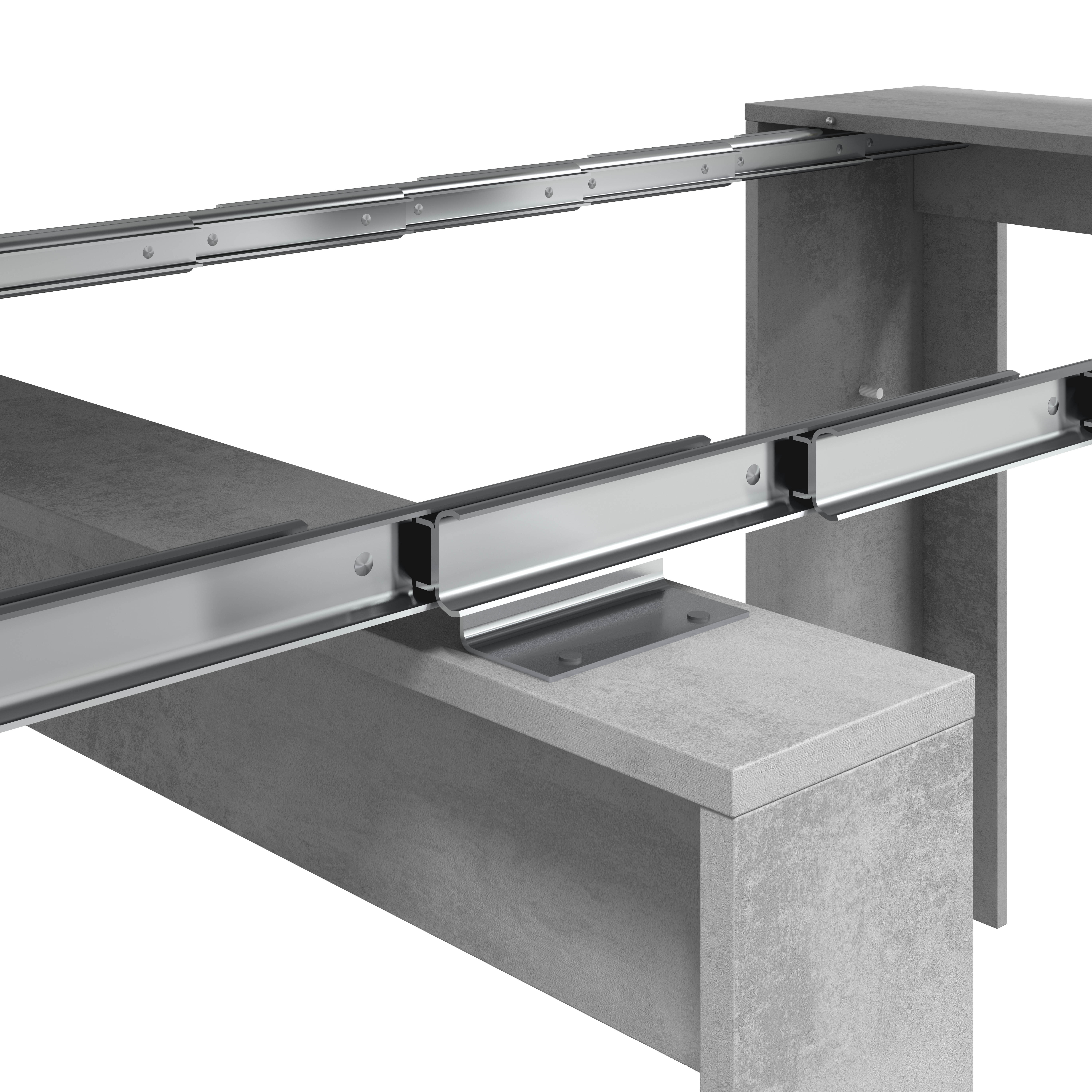 Mesa de comedor extensible color cemento (51/237x90) cm - 9