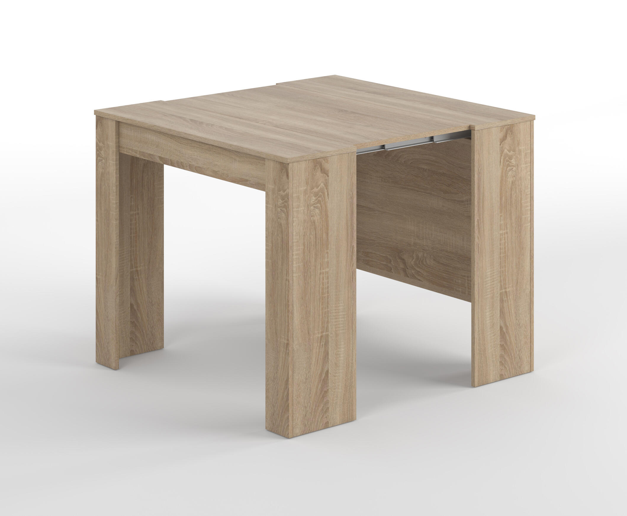 Mesa de comedor extensible madera (51/237x90) cm marrón - 5