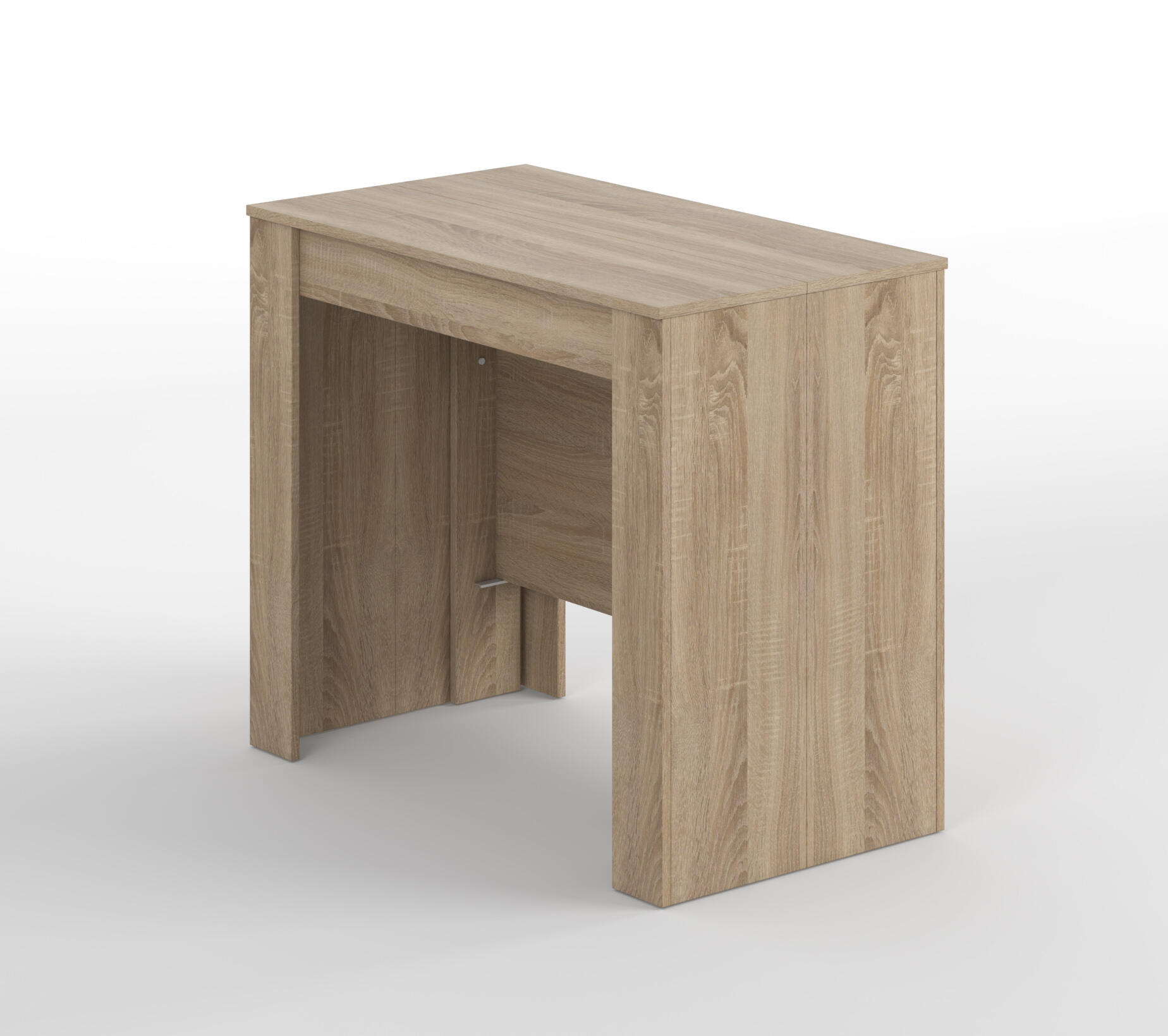 Mesa de comedor extensible madera (51/237x90) cm marrón - 4