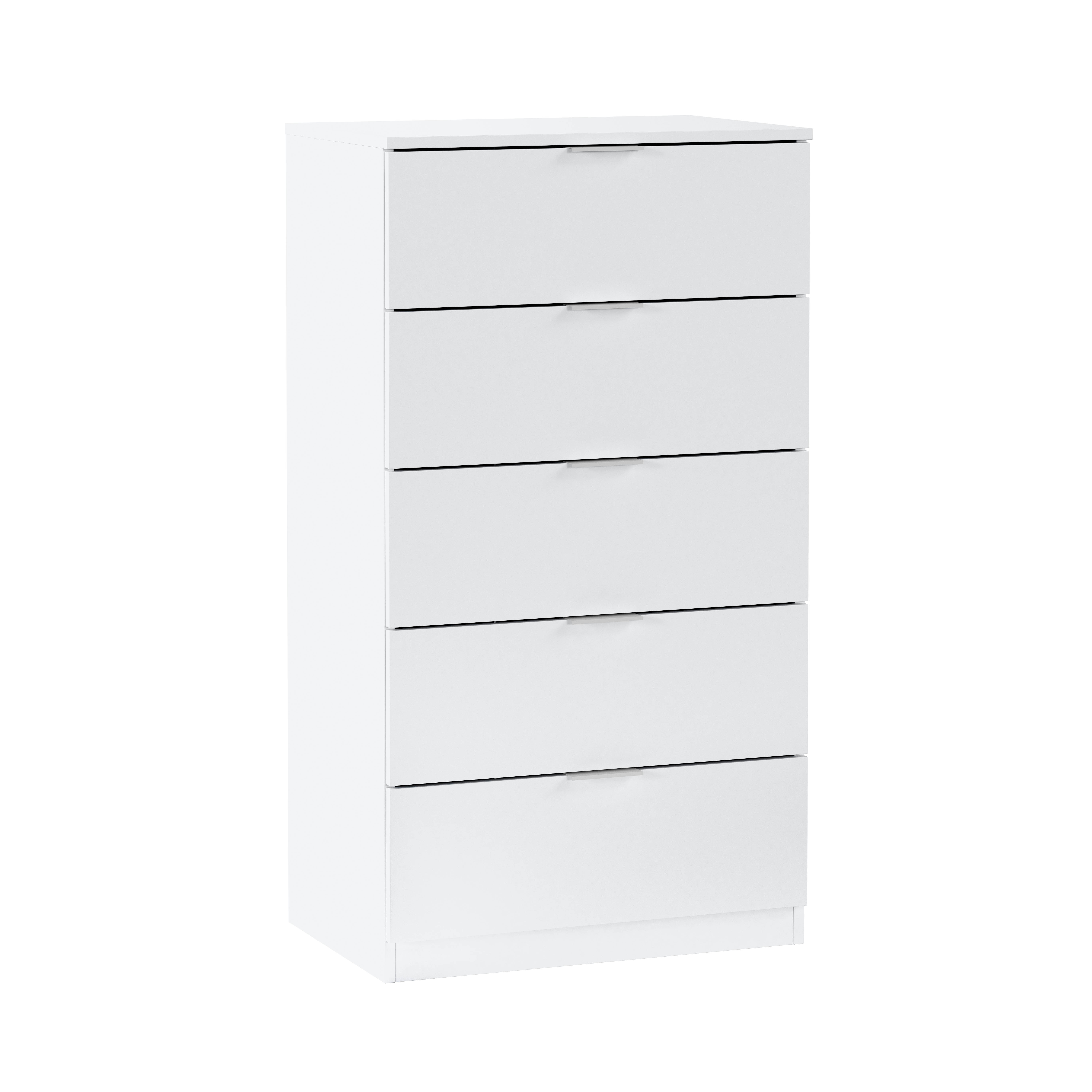 Cómoda 5 cajones blanco artik 110x60x40cm