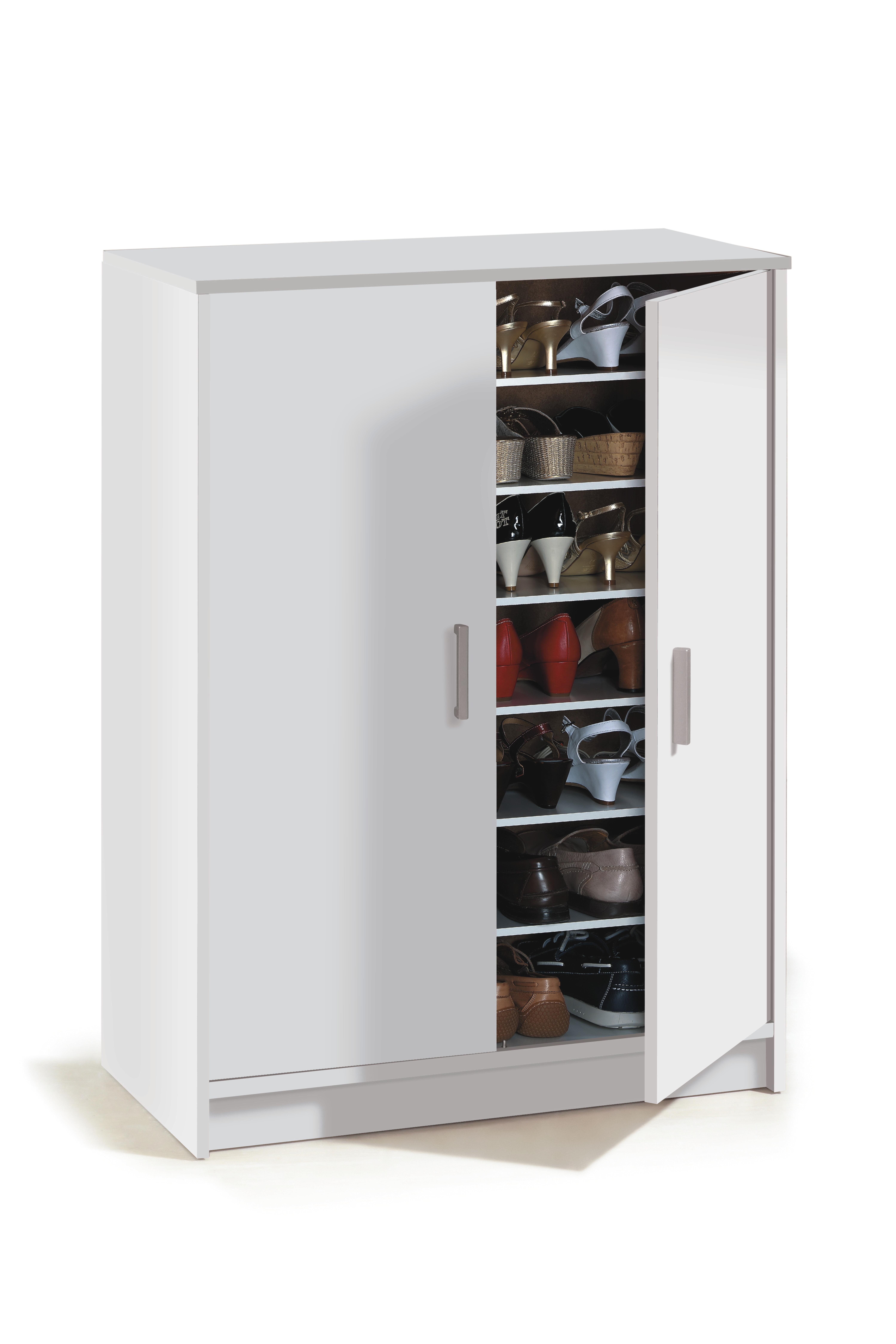 Zapatero basic para 30 pares blanco 101x75x36 cm