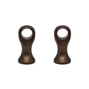 3 Staffe Per Aste Tende In Metallo Nero – Regolabili Da 8,6 A 9,6 Cm – Supporti A Muro Con Viti – Diametro Asta 2,5-3 Cm