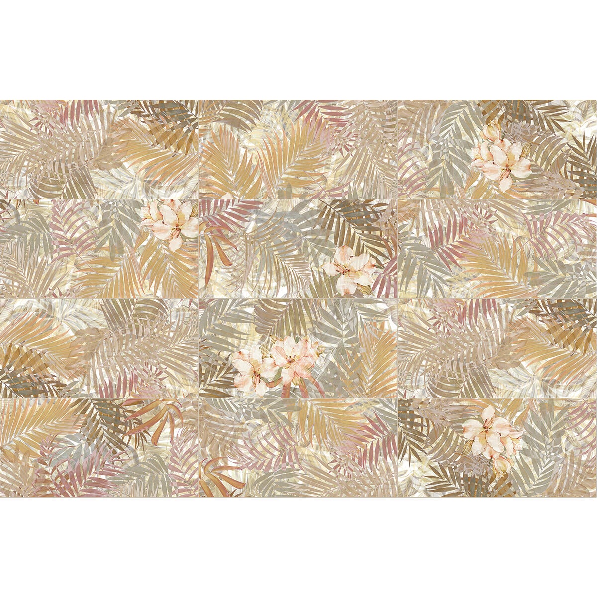 Piastrella da rivestimento interno in gres porcellanato 60 x 120 cm rettificato smaltato multicolore satinato Flora Warm Sp. 9.5 mm 1.44 mq - 3