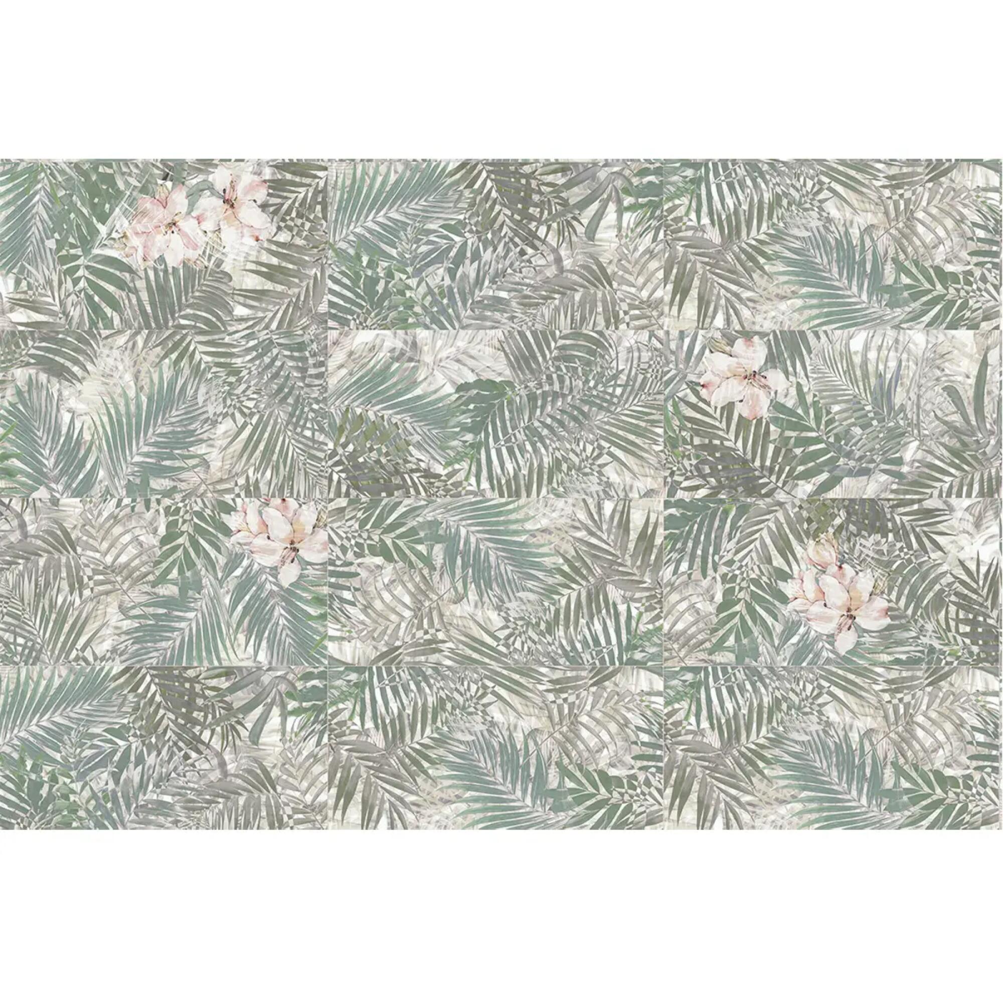 Piastrella da rivestimento interno 60 x 120 cm Sp. 9.5 mm rettificato Flora Cold in gres porcellanato smaltato multicolore satinato 1.44 mq - 3