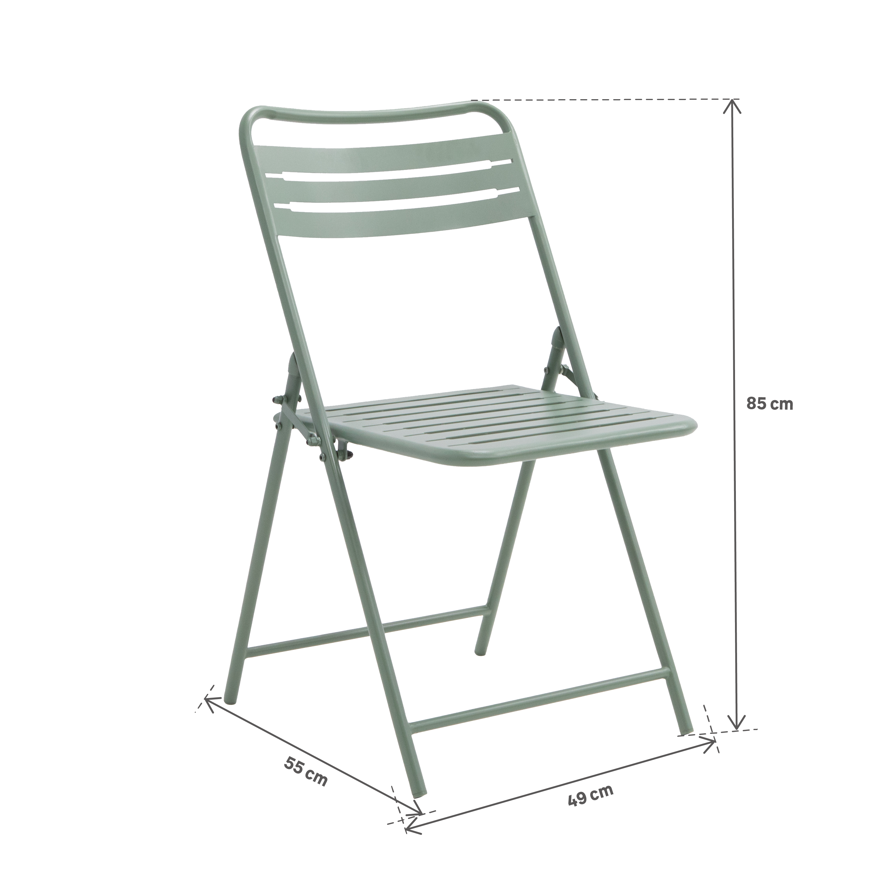 Conjunto 2 cadeiras refeição para varanda verde Cafe II - 9