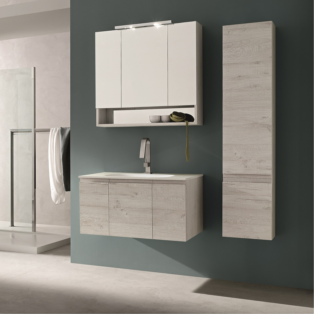 Colonna per mobile bagno Gola 2 ante P 37 x L 25 x H 162 cm colore su ordinazione - 2