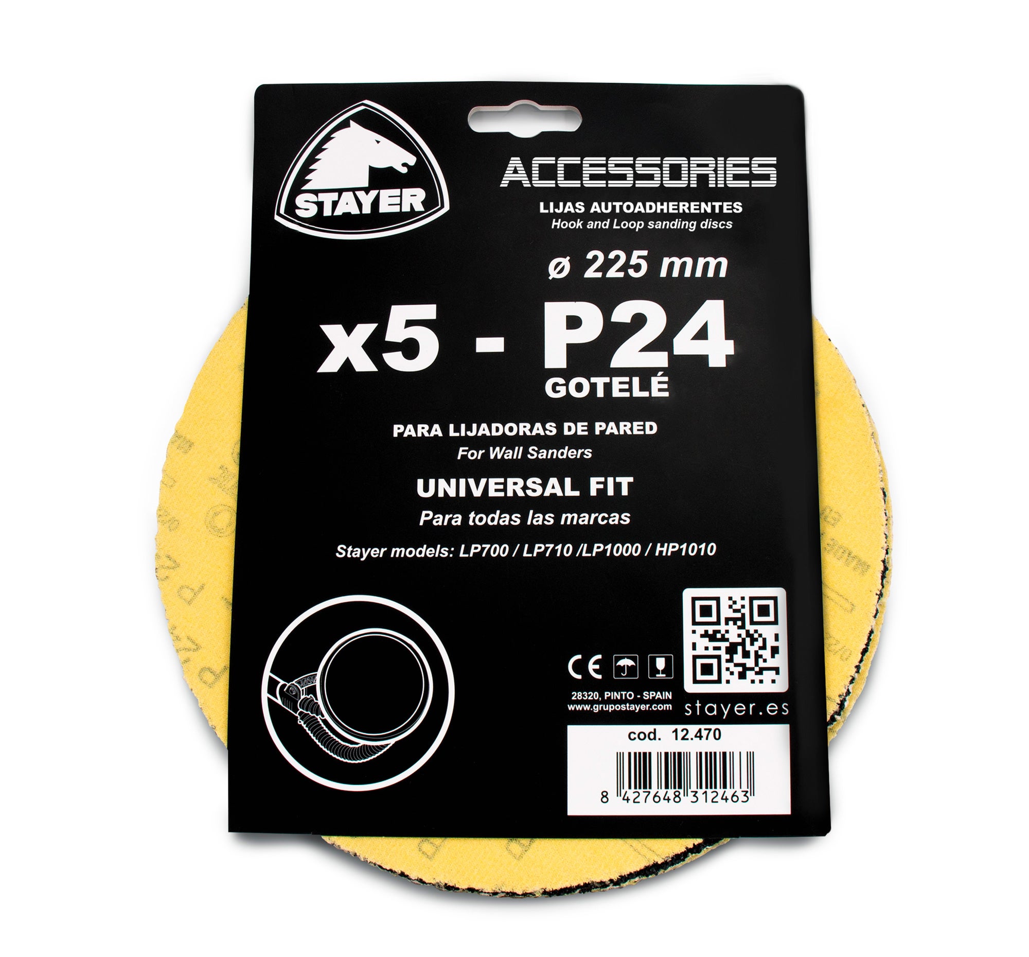 5 Disco abrasivo para lijadora LP STAYER ø 225 mm, grano 24 - 5