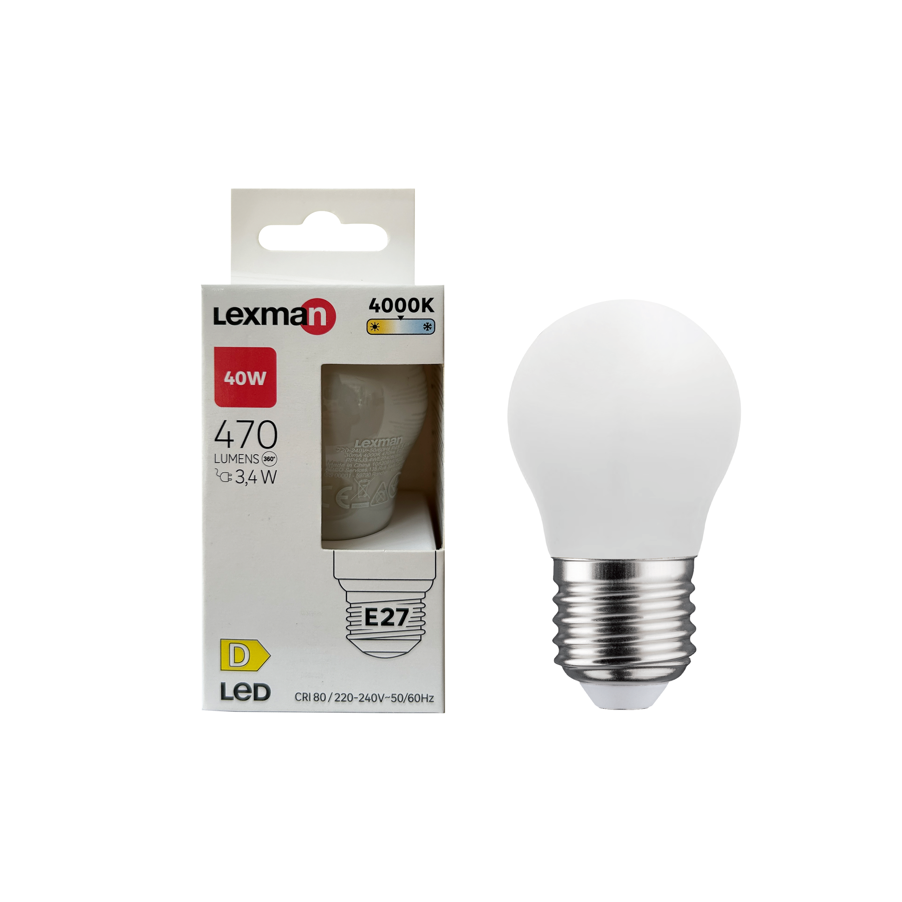 Żarówka LED E27 3,4 W 470 lm Neutralna biel Lexman - 3