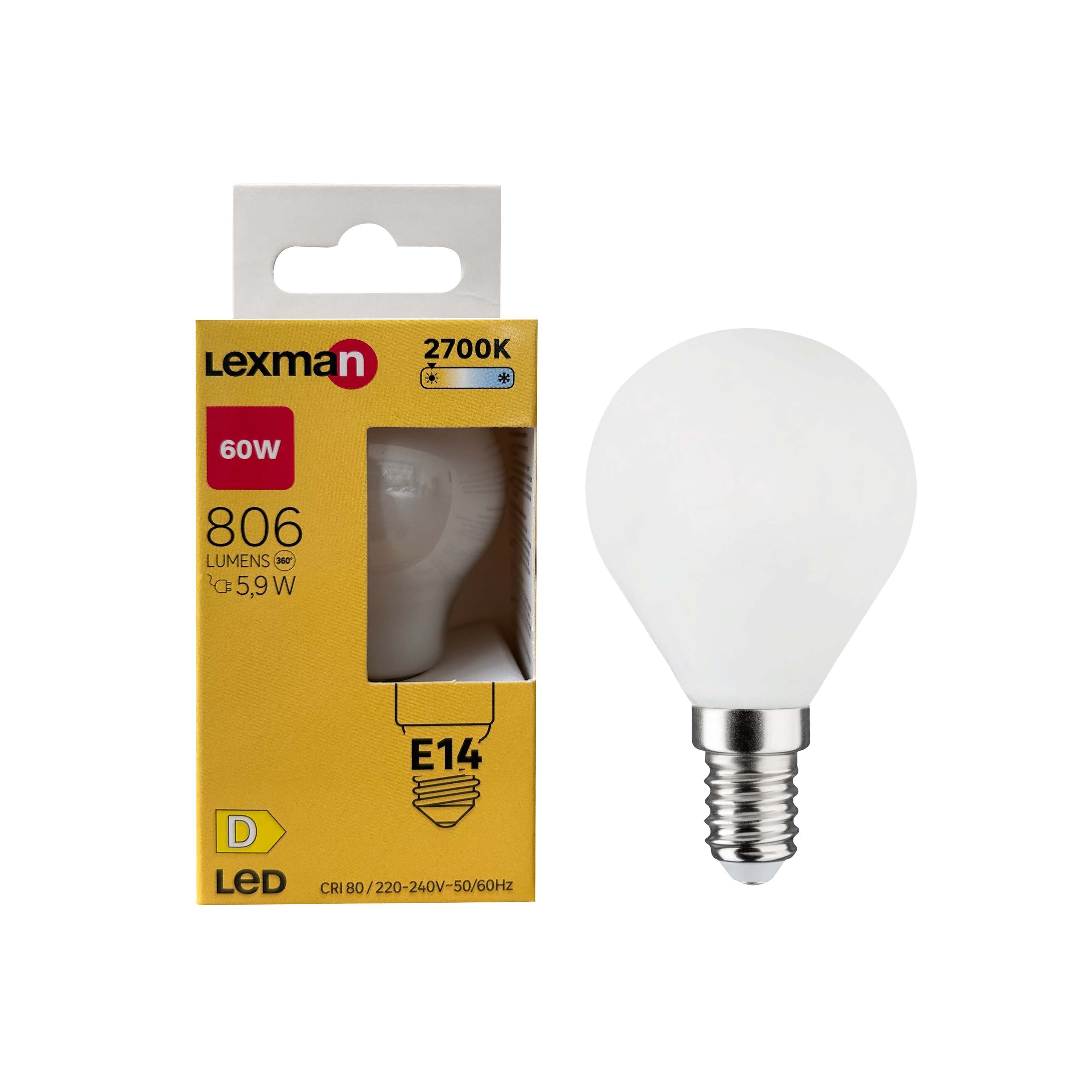 Żarówka LED E14 5,9 W 806 lm Ciepła biel Lexman - 2