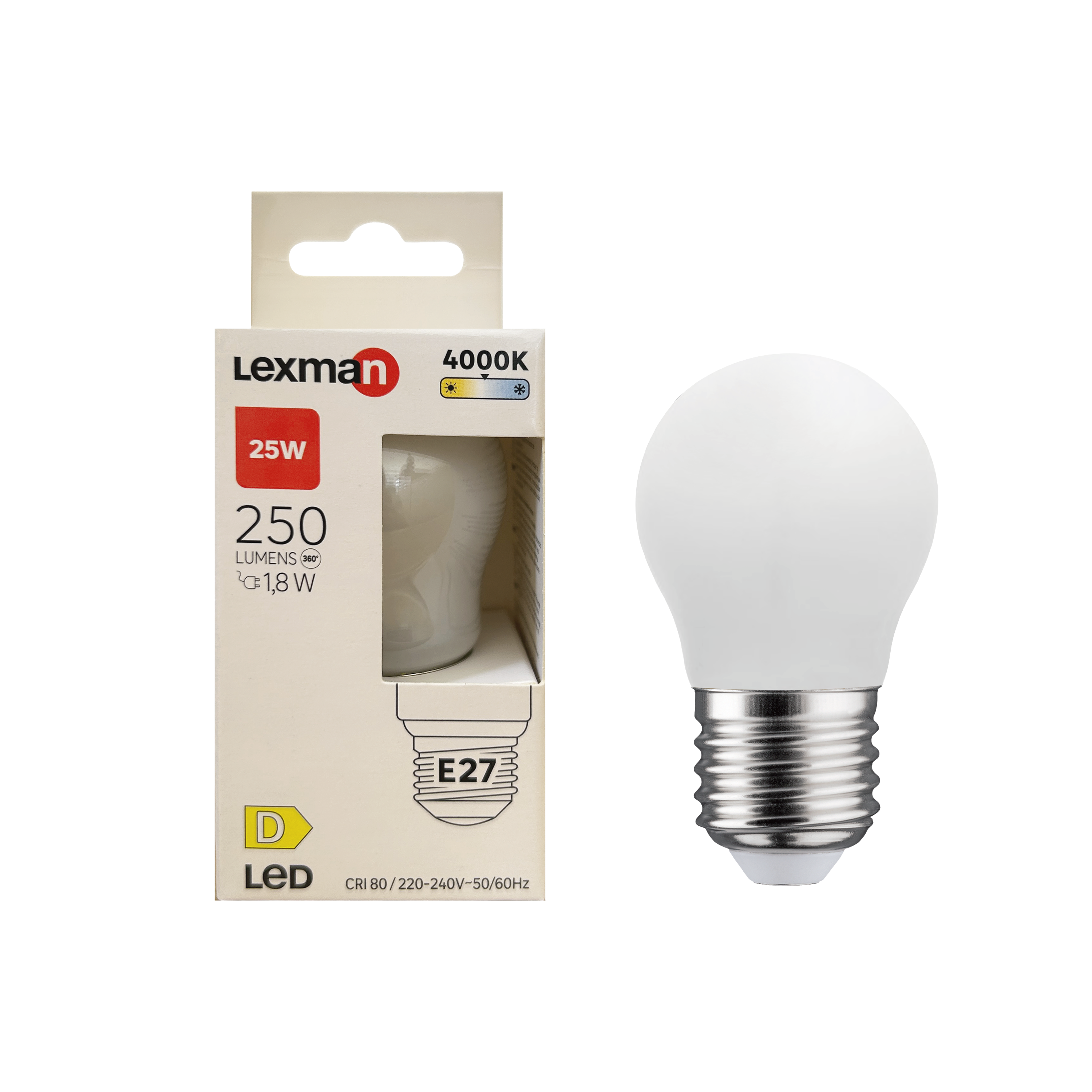 Żarówka LED E27 1,8 W 250 lm Neutralna biel Lexman - 3