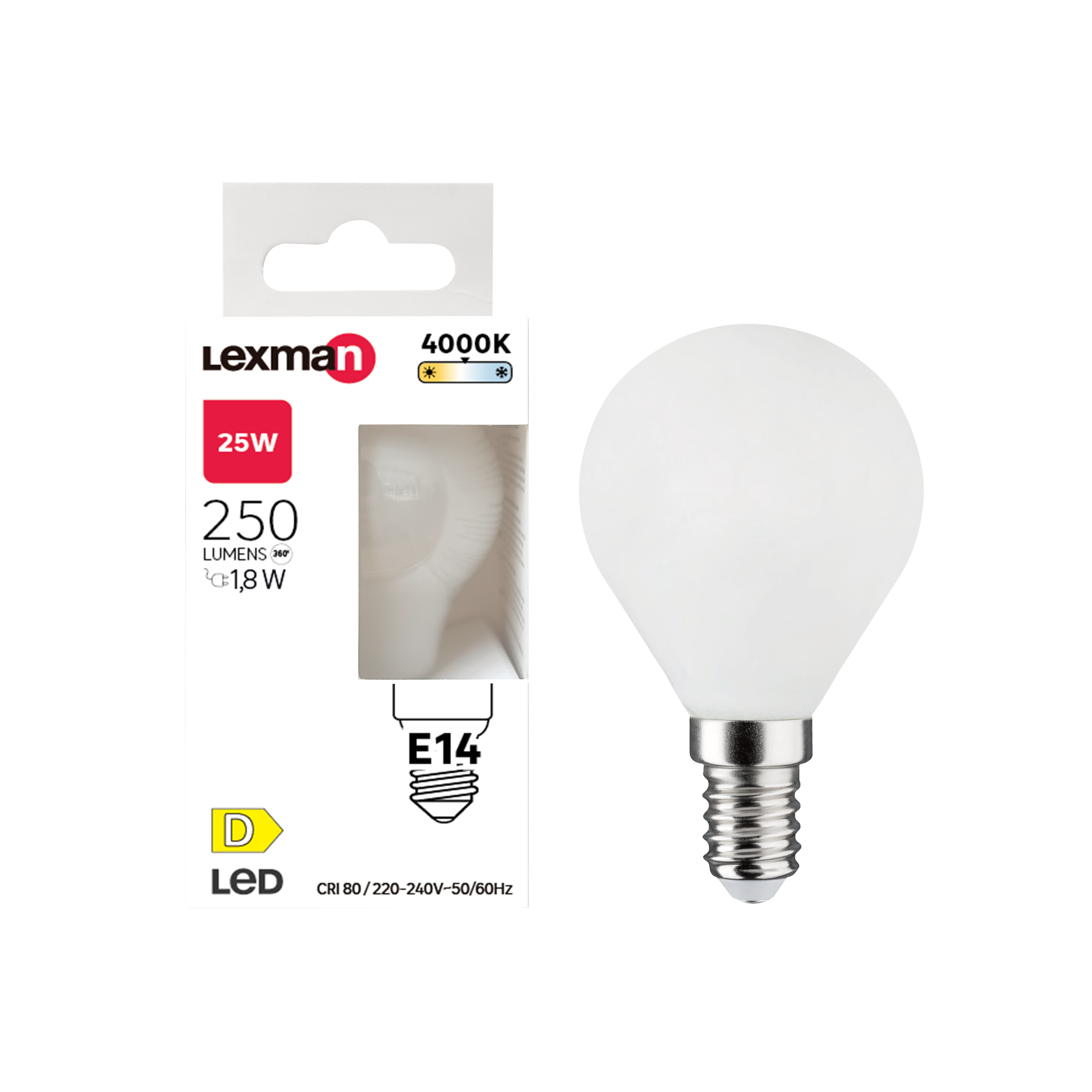 Żarówka LED E14 1,8 W 250 lm Neutralna biel Lexman - 2